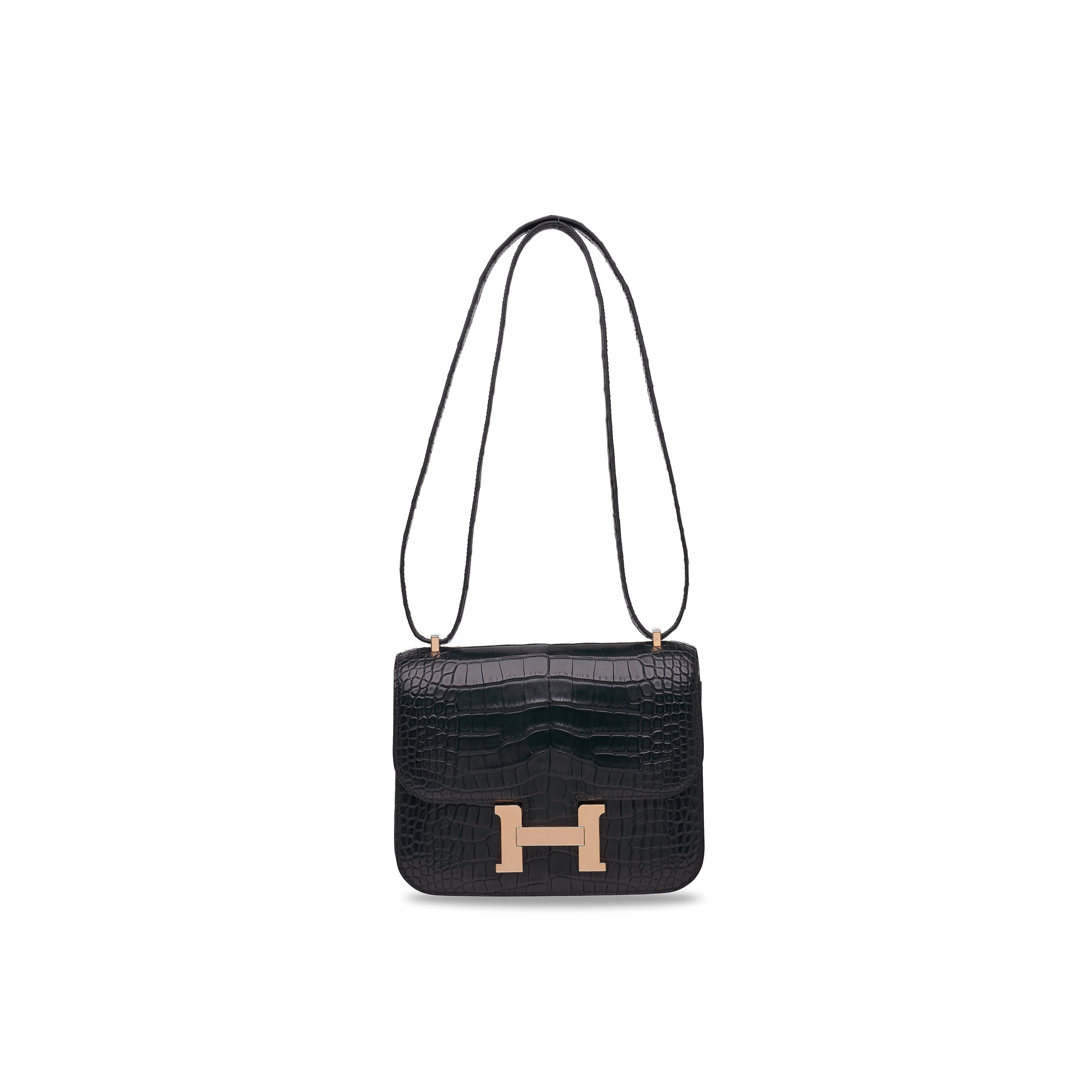 hermes constance 18 black rose gold