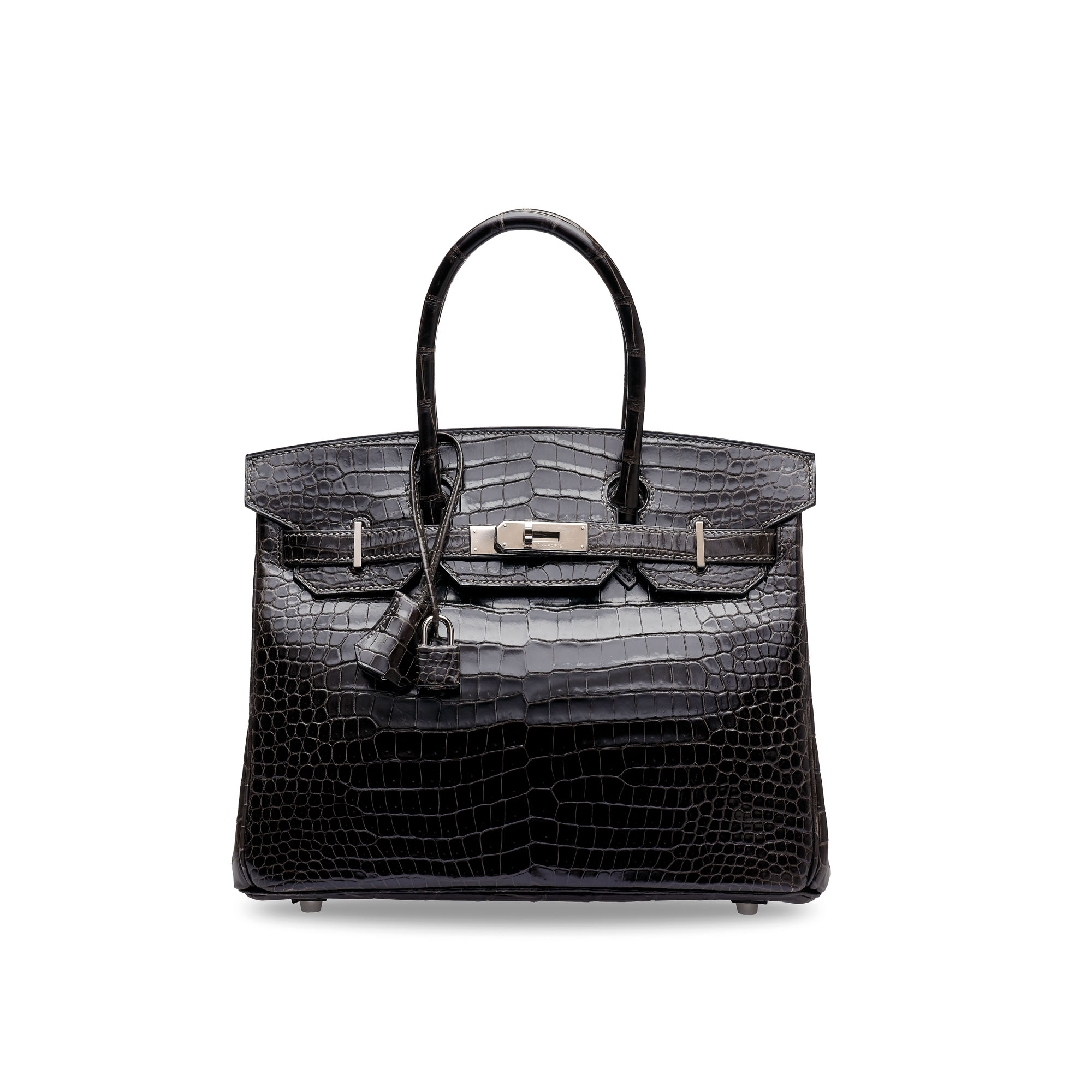 Hermès Matte Niloticus Crocodile 18K Diamond Gris Cendré Himalayan Birkin  30 - Neutrals Handle Bags, Handbags - HER527560