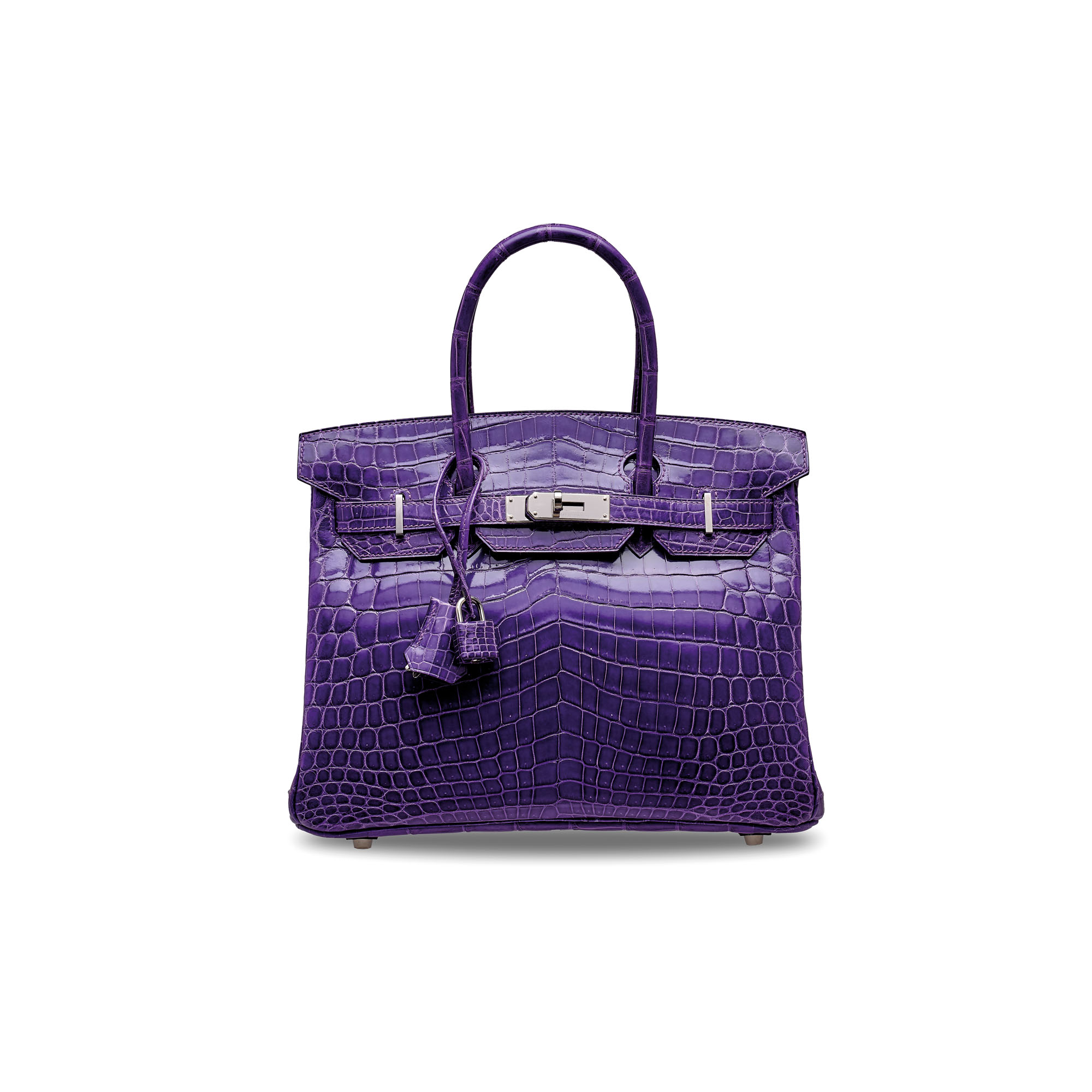 Purple crocodile birkin store