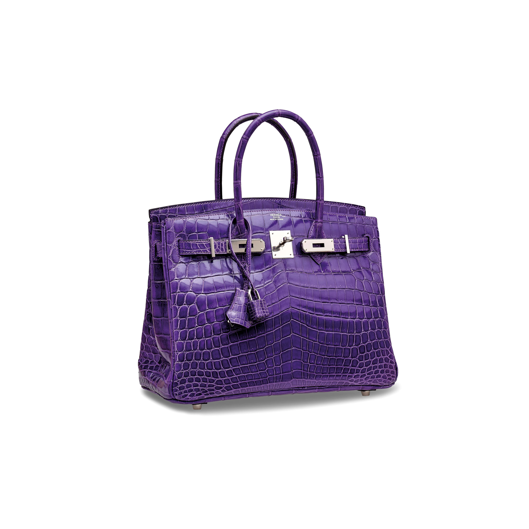 Hermes purple crocodile best sale birkin