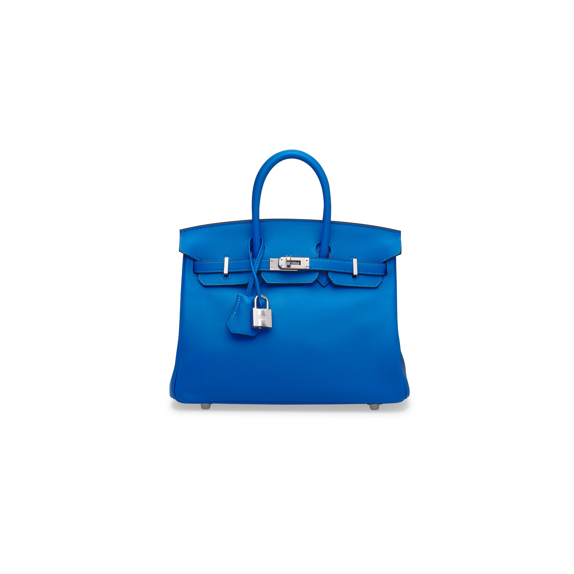 A BLEU HYDRA SWIFT LEATHER BIRKIN 25 WITH PALLADIUM HARDWARE