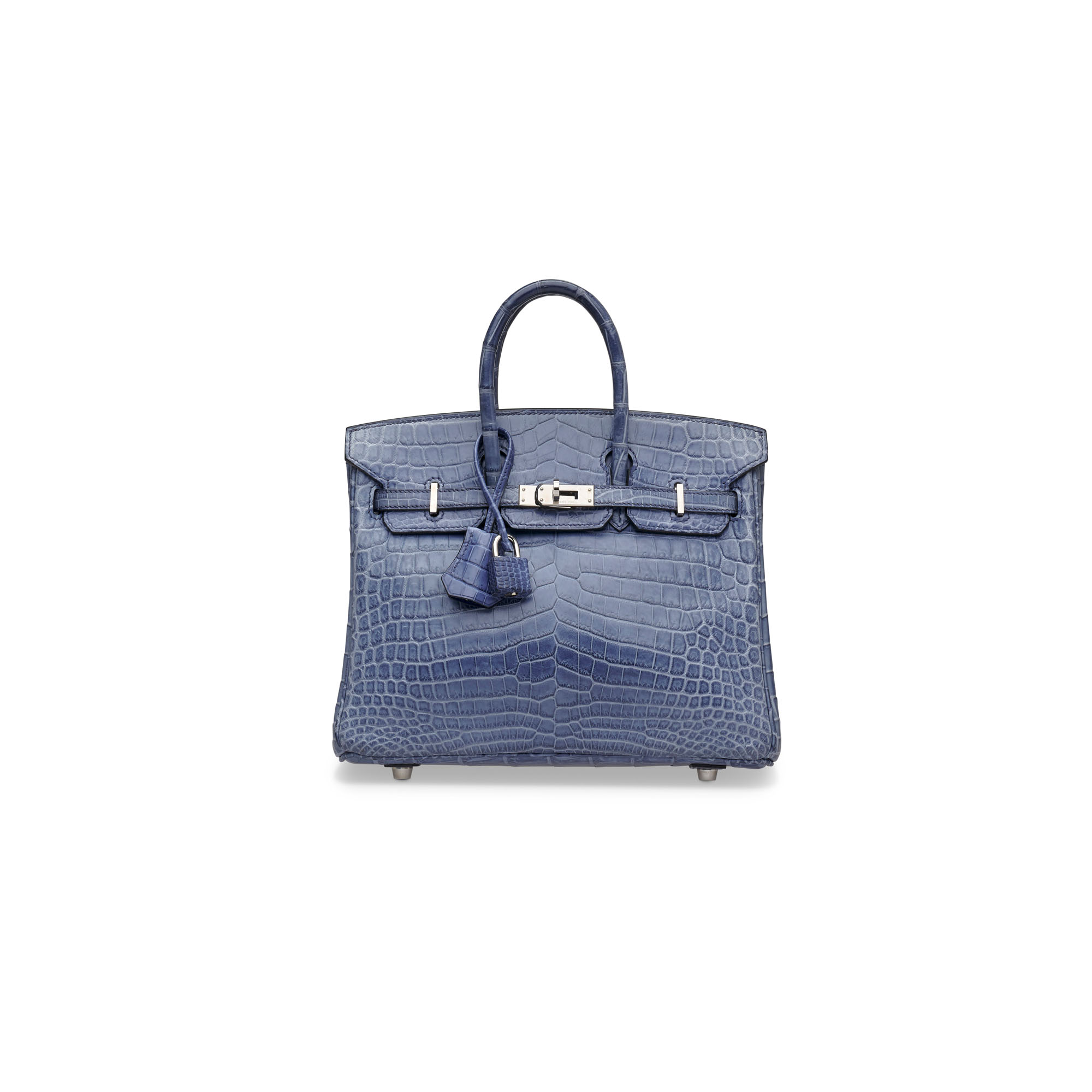 A BLEU HYDRA SWIFT LEATHER BIRKIN 25 WITH PALLADIUM HARDWARE