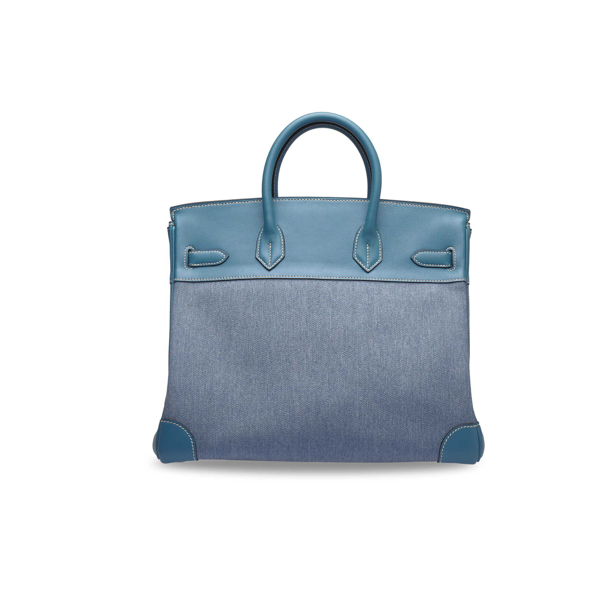 A LIMITED EDITION BLEU JEAN GULLIVER LEATHER DENIM HAC BIRKIN 32 WITH PALLADIUM HARDWARE HERMES 2003 Christie s