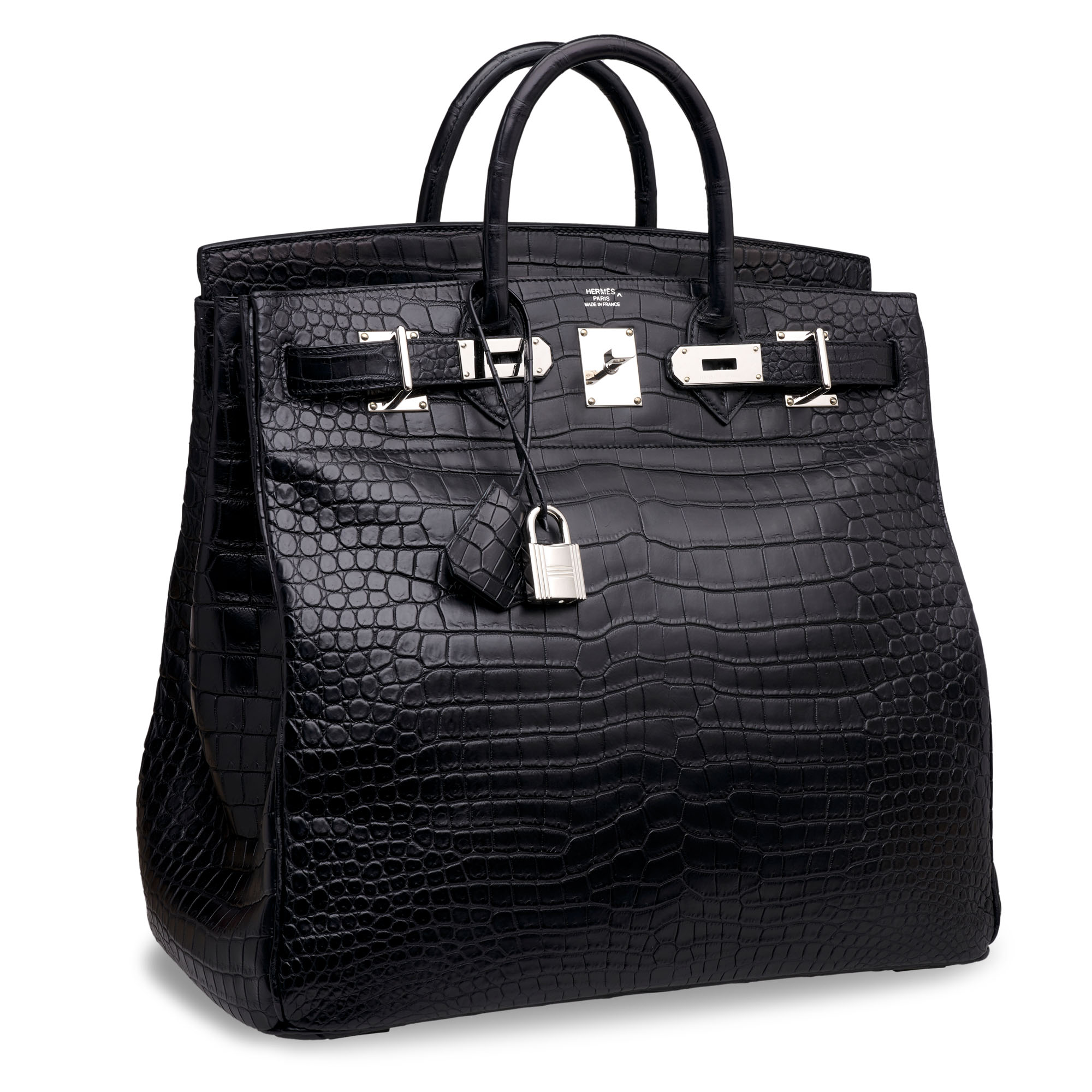 A MATTE BLACK POROSUS CROCODILE HAC BIRKIN 40 WITH PALLADIUM HARDWARE HERMES 2016 Christie s