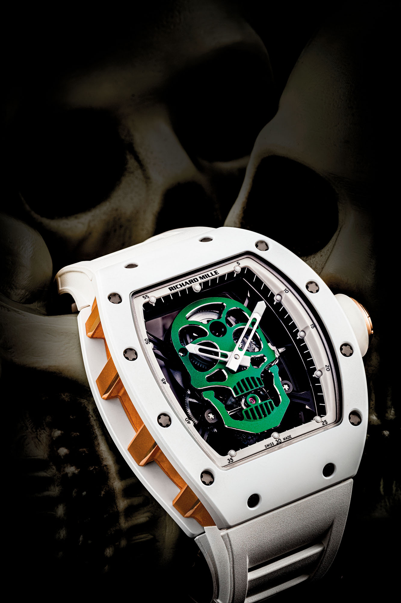 Richard mille skull best sale white