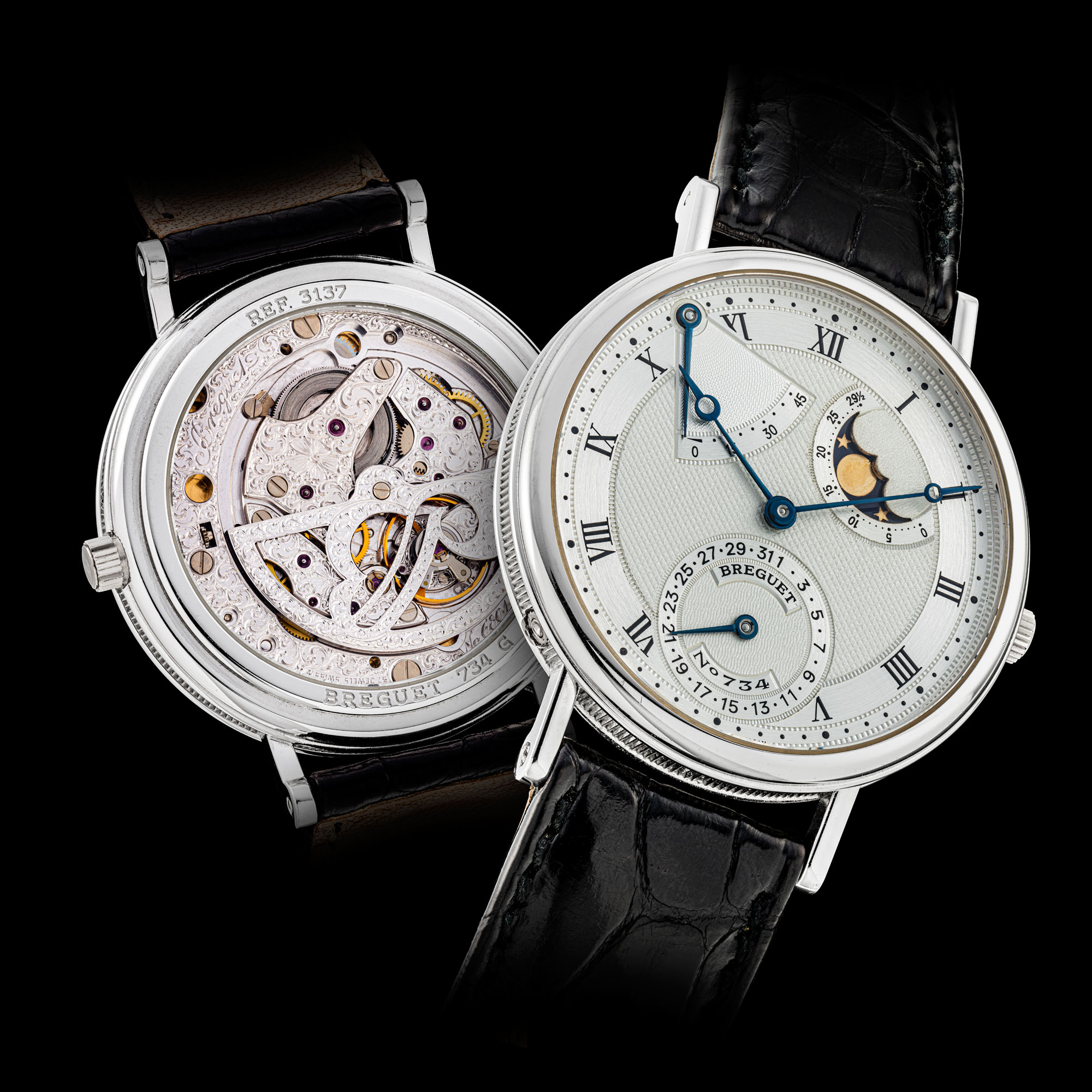 BREGUET WHITE GOLD MOON PHASES POWER RESERVE REF. 3137 Christie s