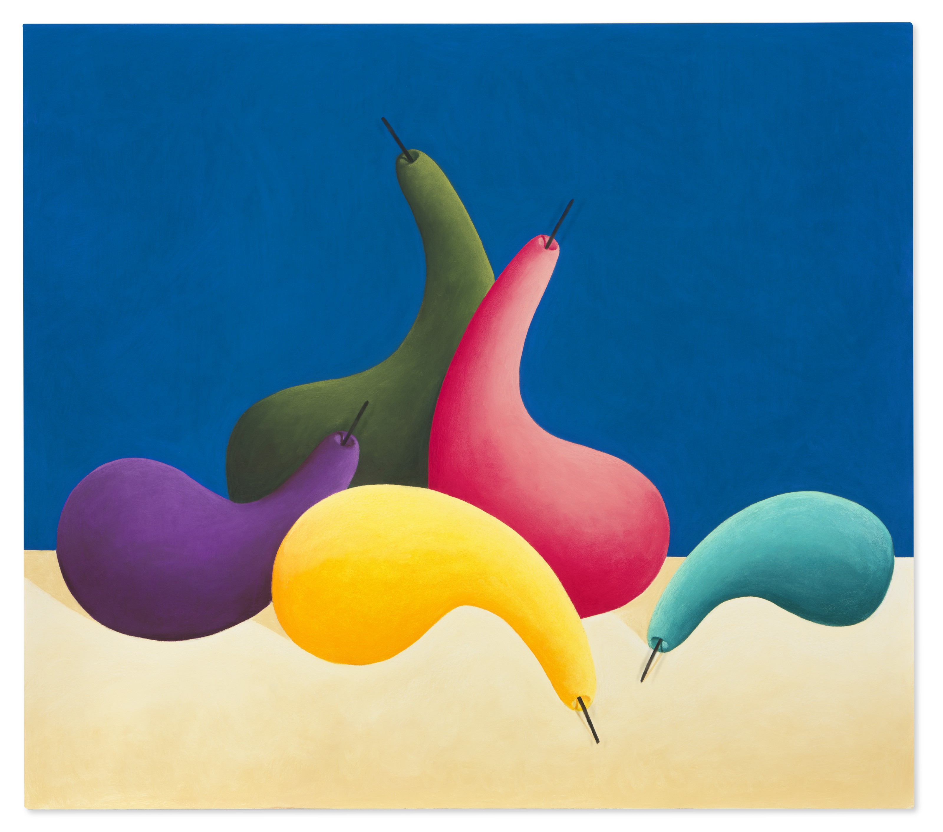 尼古拉斯．帕蒂（1980年生），《静物》 ，2014年作。粉彩 画布。 149.7 x 170 公分（58 7/8 x 66 7/8 英寸）。此作于2020年12月2日在20th Century: Hong Kong to New York售出，成交价10,450,000港元。 