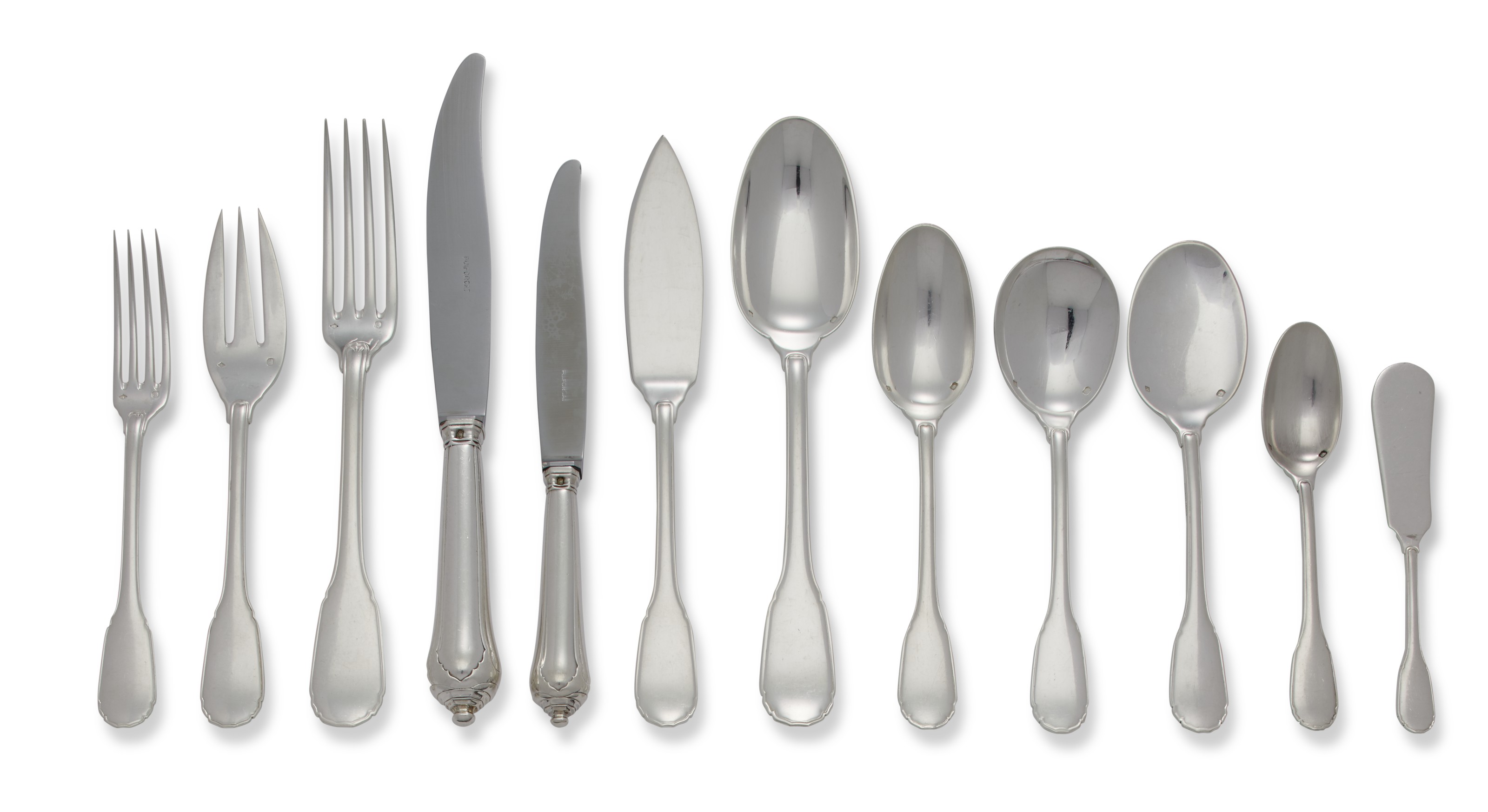 A FRENCH SILVER FLATWARE SERVICE, MARK OF PUIFORCAT, PARIS, 20TH CENTURY Christie’s
