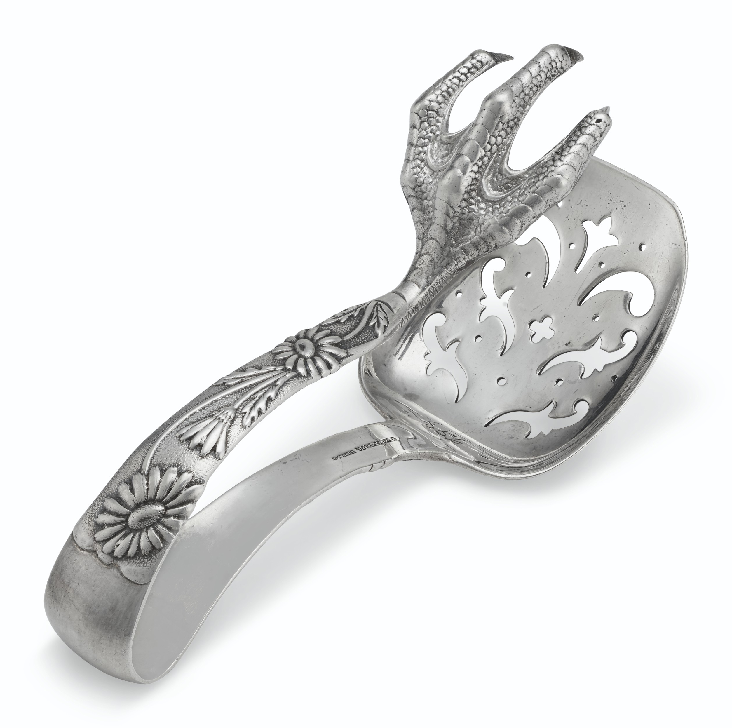 A PAIR OF AMERICAN SILVER ICE TONGS , MARK OF TIFFANY & CO., NEW YORK