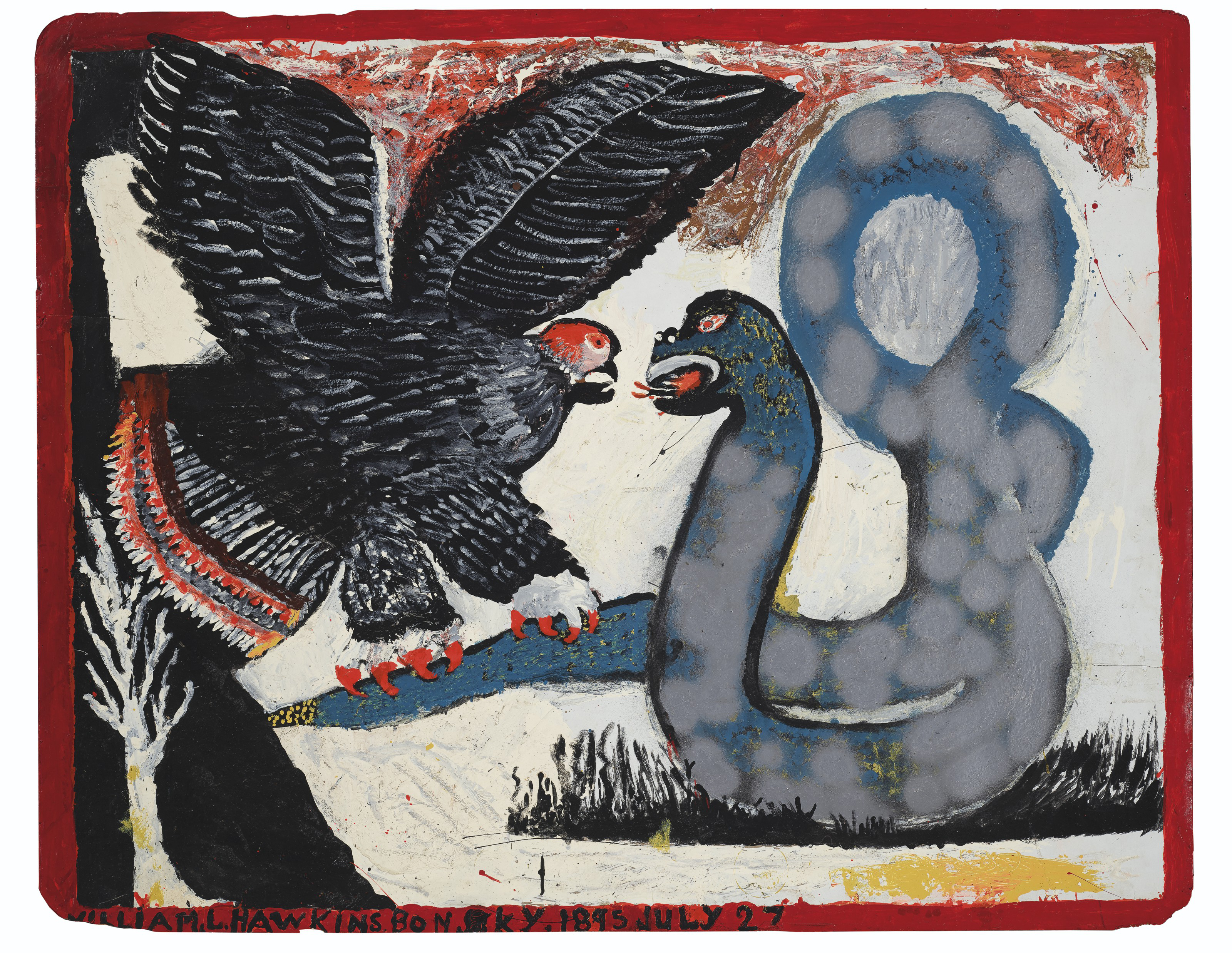William Hawkins (1895-1990), Eagle and Serpent, circa 1982