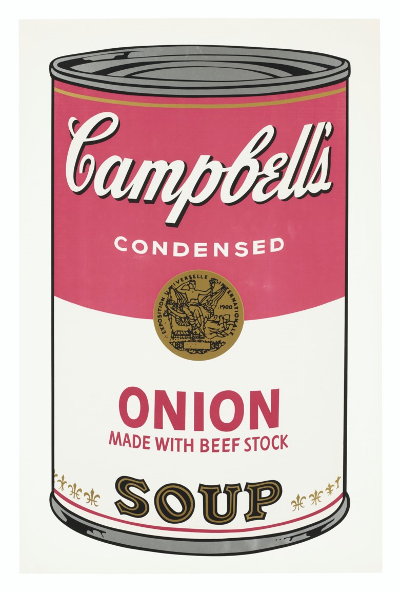 Andy Warhol (1928-1987), Onion, from Campbells Soup I, 1968. Screenprint in colours, on smooth wove paper. Sold for $25,000 on 4 March 2020 at Christie’s in New York