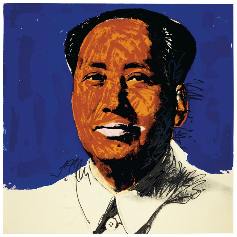 Andy Warhol (1928-1987), Mao one print, 1972. Screenprint in colours on on Beckett High White paper. Sheet 36 x 36  in (91.4 x 91.4  cm). Sold for $37,500 on 4 March 2020 at Christie’s in New York