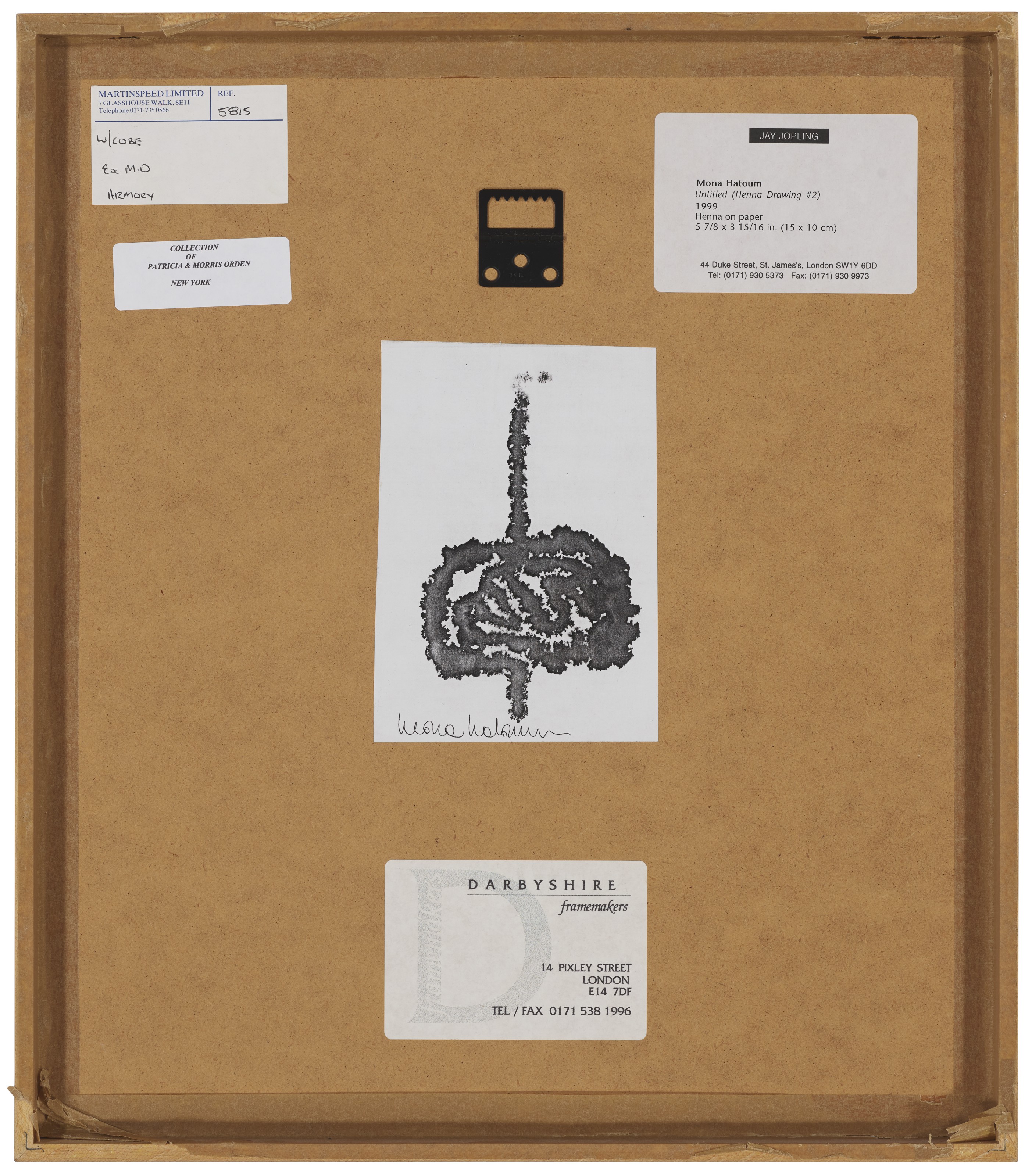 保障できる Hatoum Mona (b. Christie's | #2) Drawing (Henna Untitled 1952), アート・デザイン・音楽