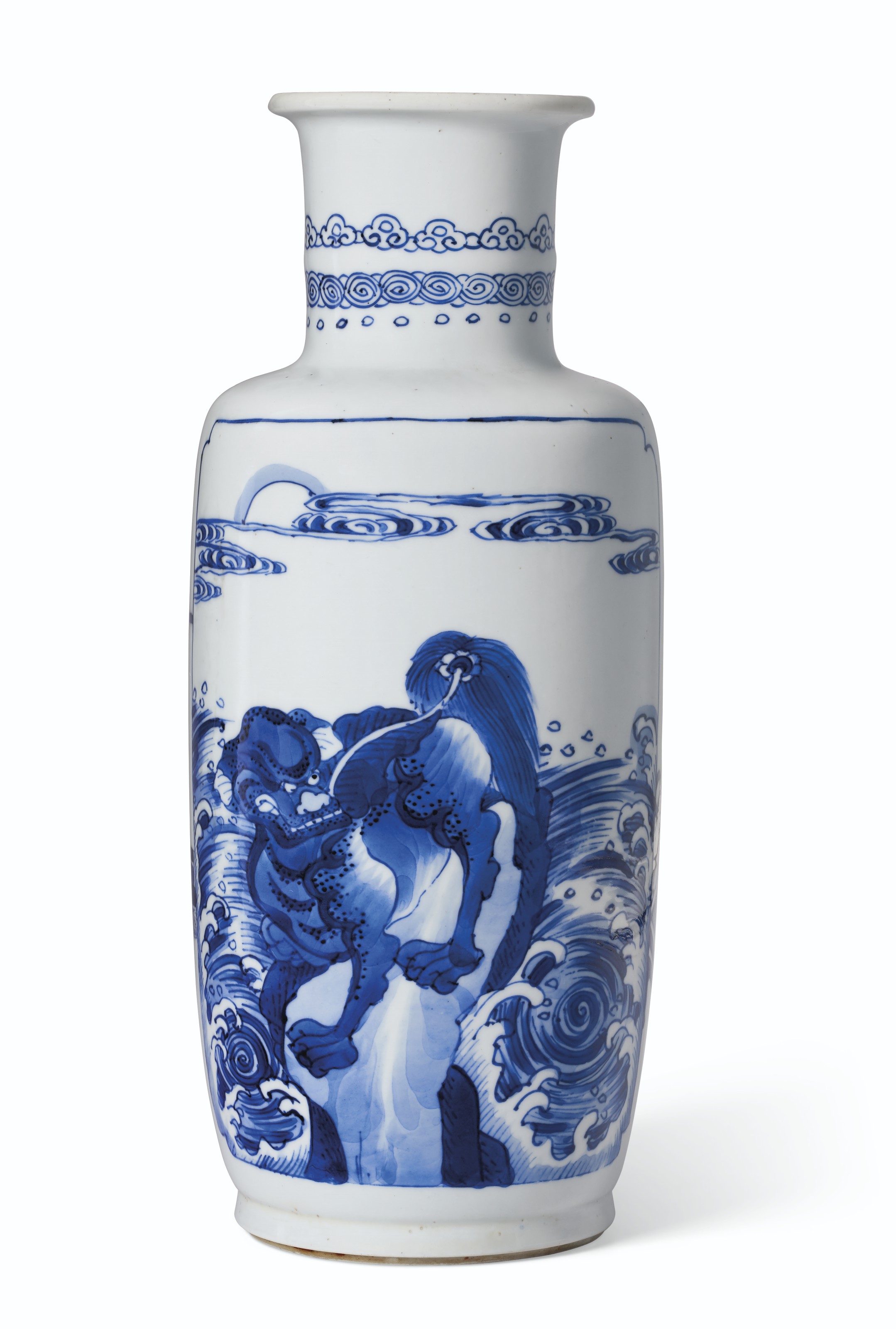 A SMALL BLUE AND WHITE ROULEAU VASE, KANGXI PERIOD (16621722) Christie’s