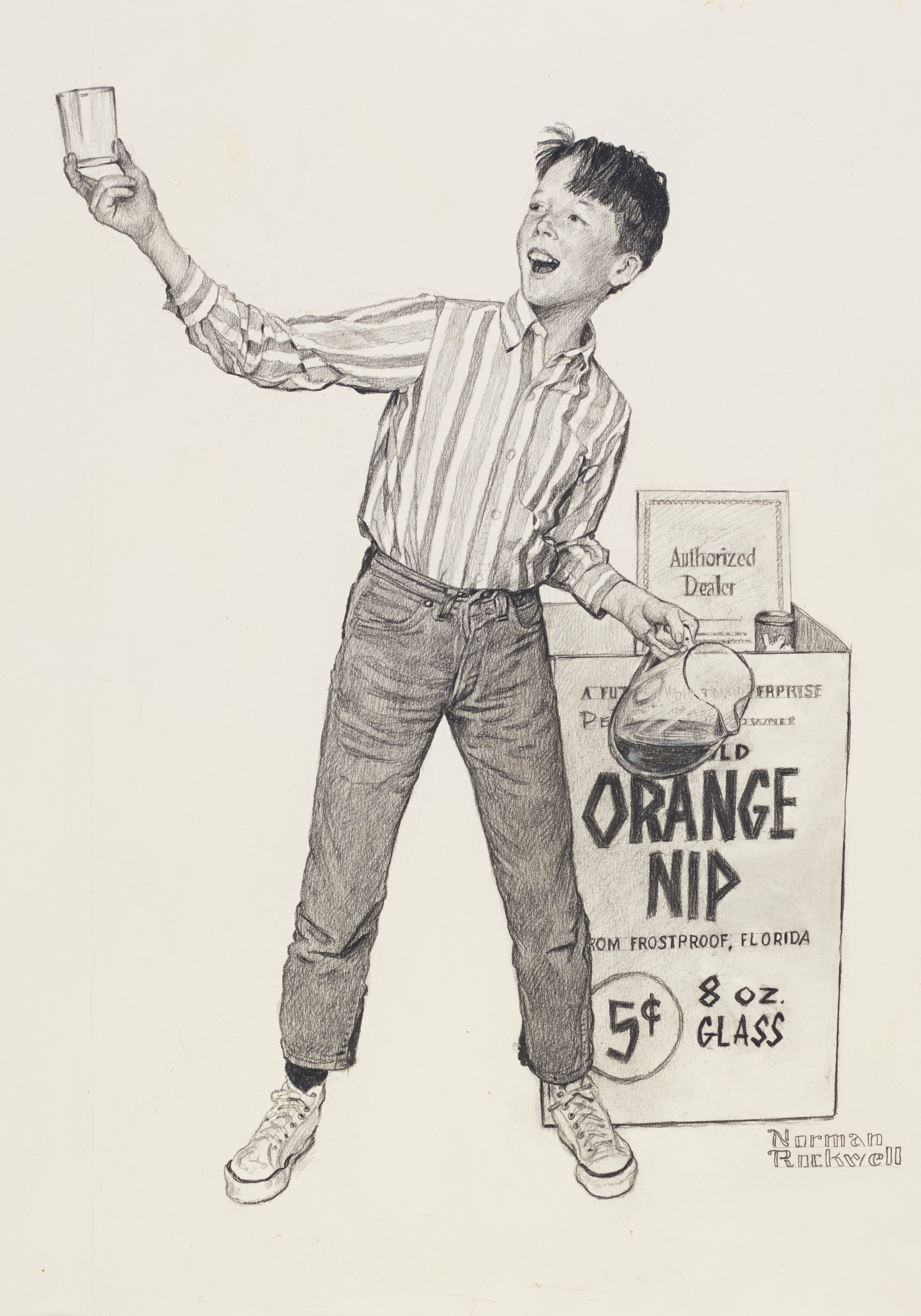 Norman Rockwell (1894-1978), Study for 'Orange Nip Boy (Future Leader ...