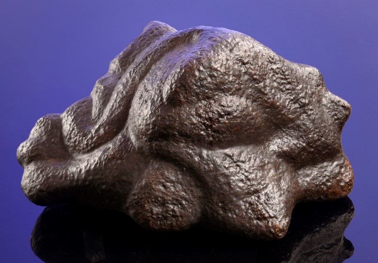 Exotic meteorite morphology of NWA 13203, chondrite — L4 
Sahara Desert, North West Africa. 110 x 237 x 188 mm (4.33 x 9.33 x 7.4 in). Estimate $40,000-60,000. Offered in
Deep Impact Lunar and Rare Meteorites, 12-25 August 2020, Online