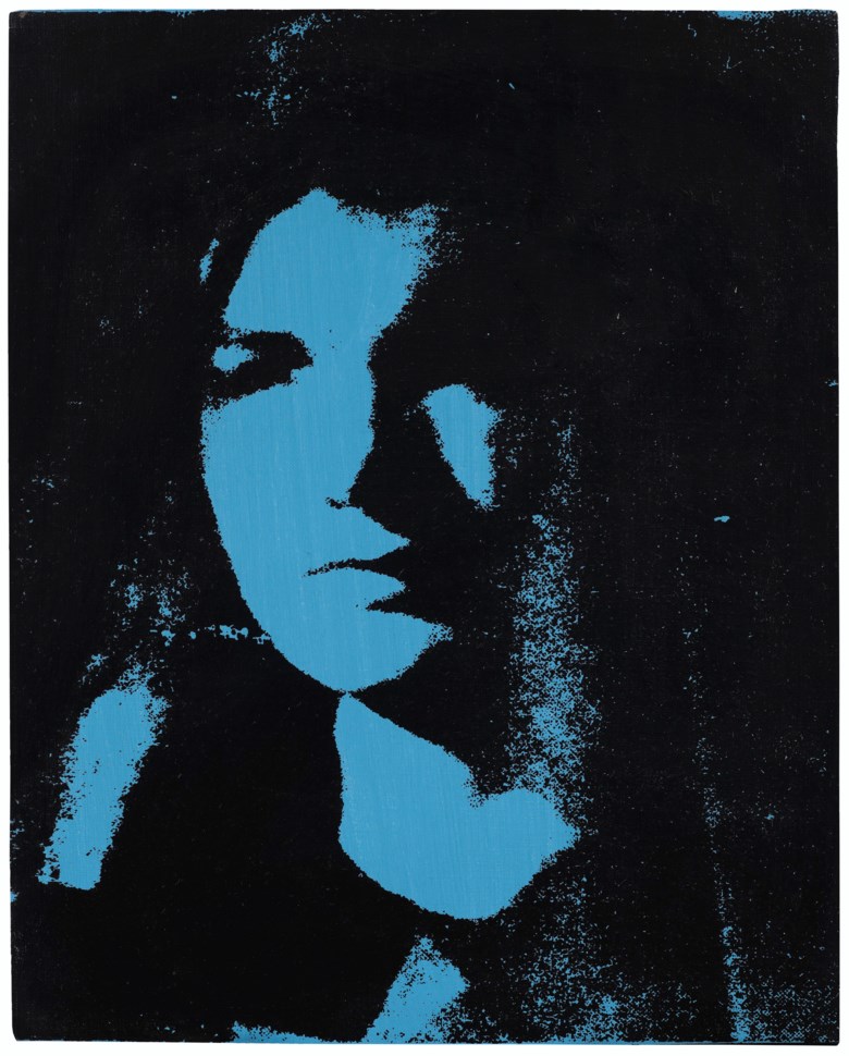 Andy Warhol (1928–1987), Jackie, 1964. Acrylic and silkscreen ink on canvas. 20 x 16  in (50.8 x 40.6  cm). Estimate $600,000-800,000. Sold for $615,000 on 5 March 2020 at Christie’s in New York