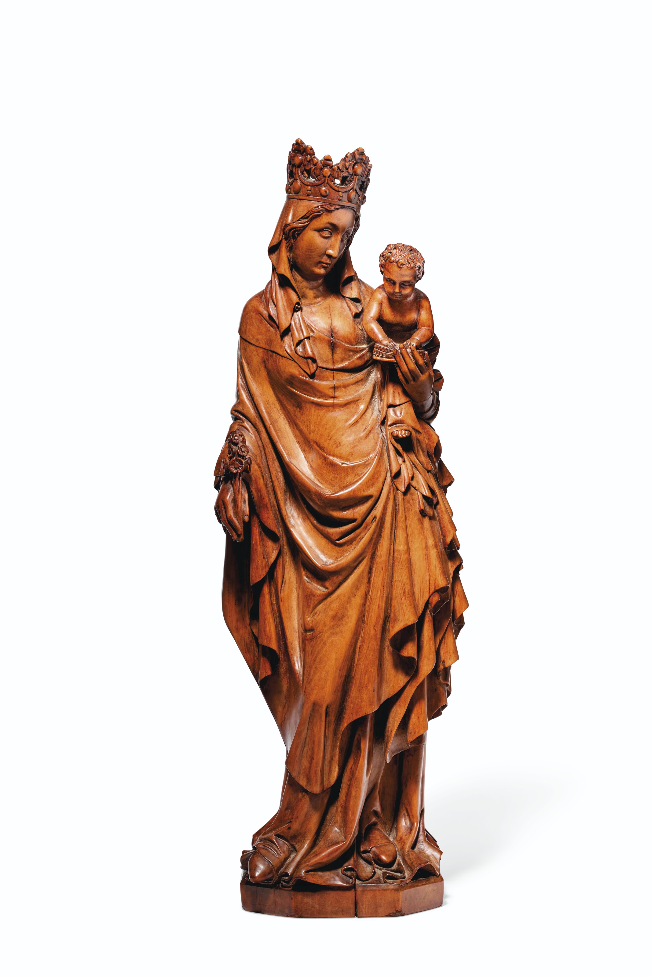 Catalog image of A BOXWOOD OR PEAR WOOD VIRGIN AND CHILD