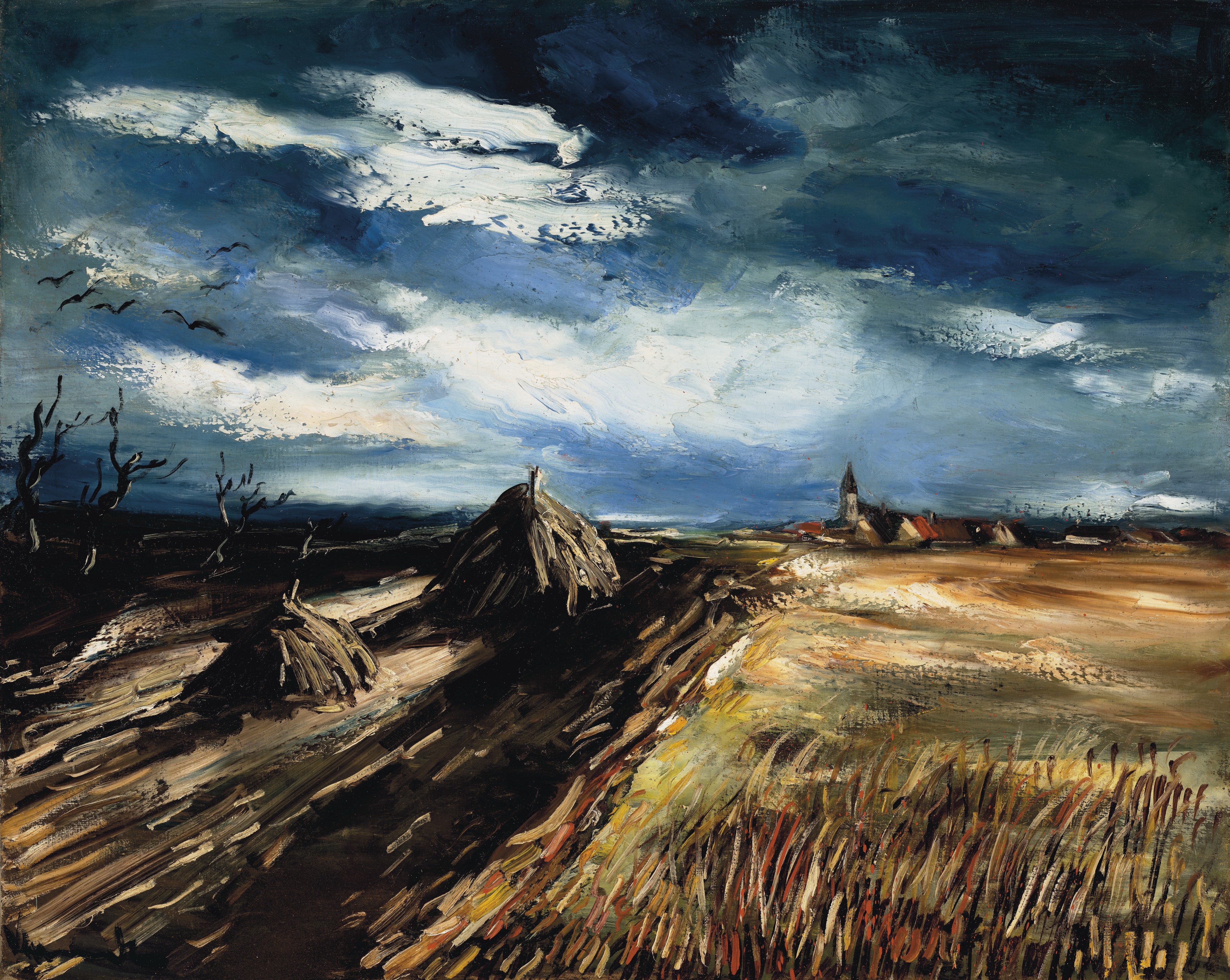 Maurice de Vlaminck【水辺の風景】 Landscape from beyond the