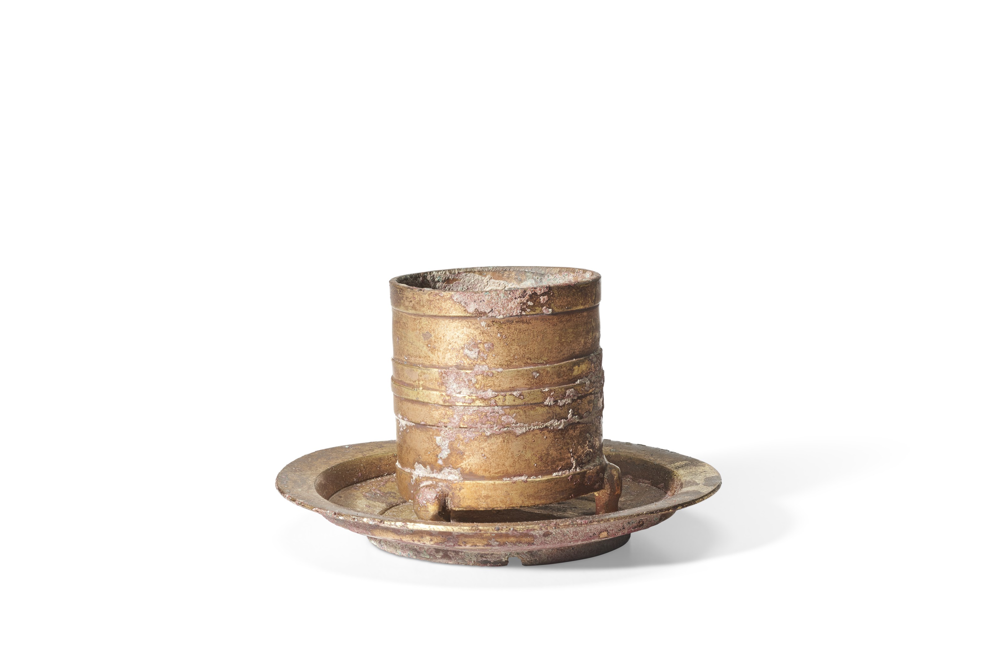 漢鎏金銅袖珍三足爐及盤, HAN DYNASTY (206 BC-AD 220) | Christie's