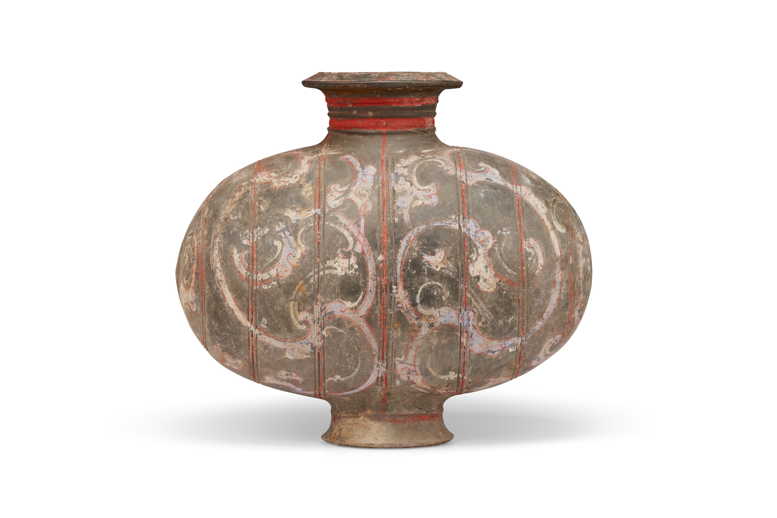 中国漢時代灰釉壺 A ceramic jar HAN dynasty