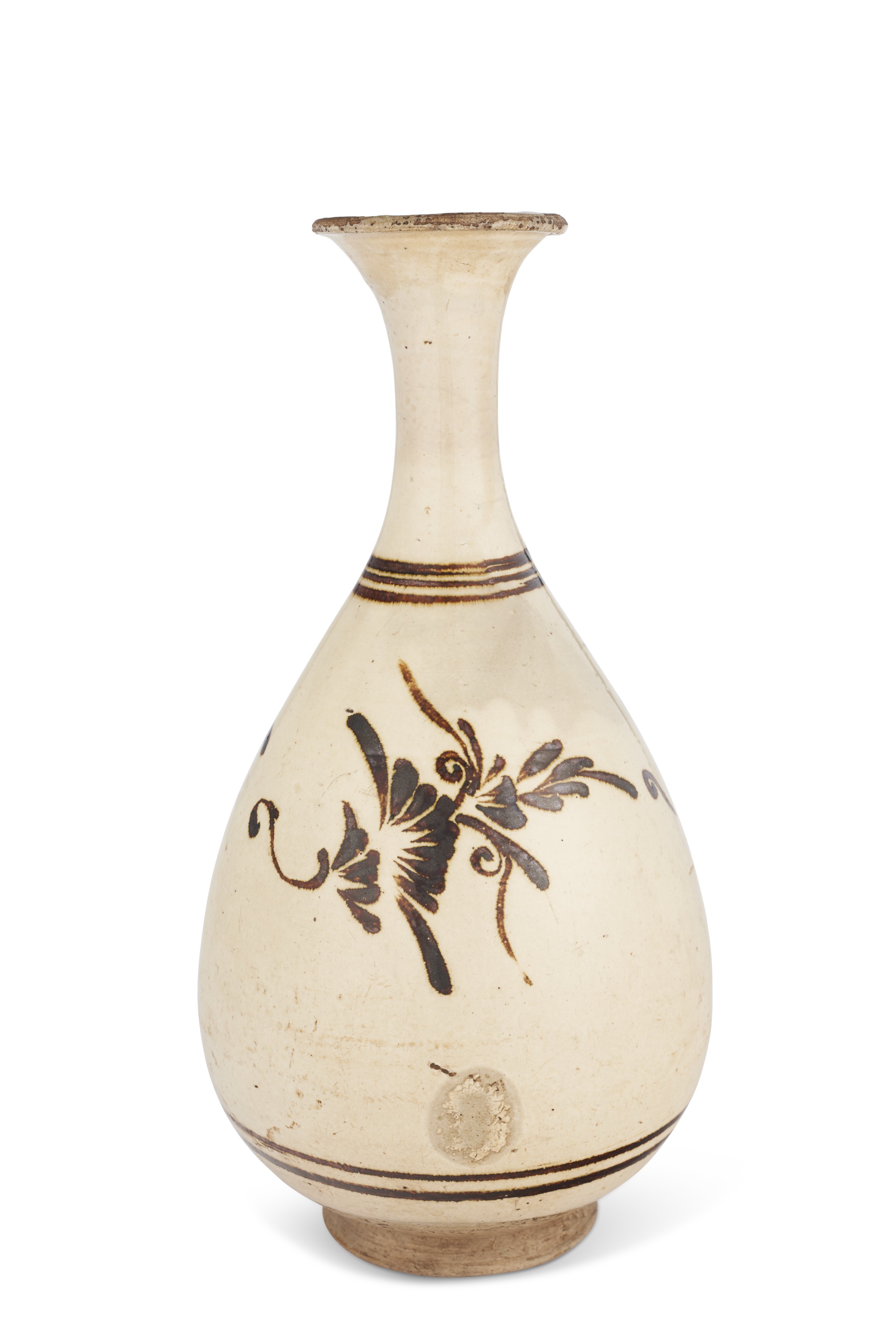 A CIZHOU PEAR-SHAPED VASE, JIN-YUAN DYNASTY (1115-1368