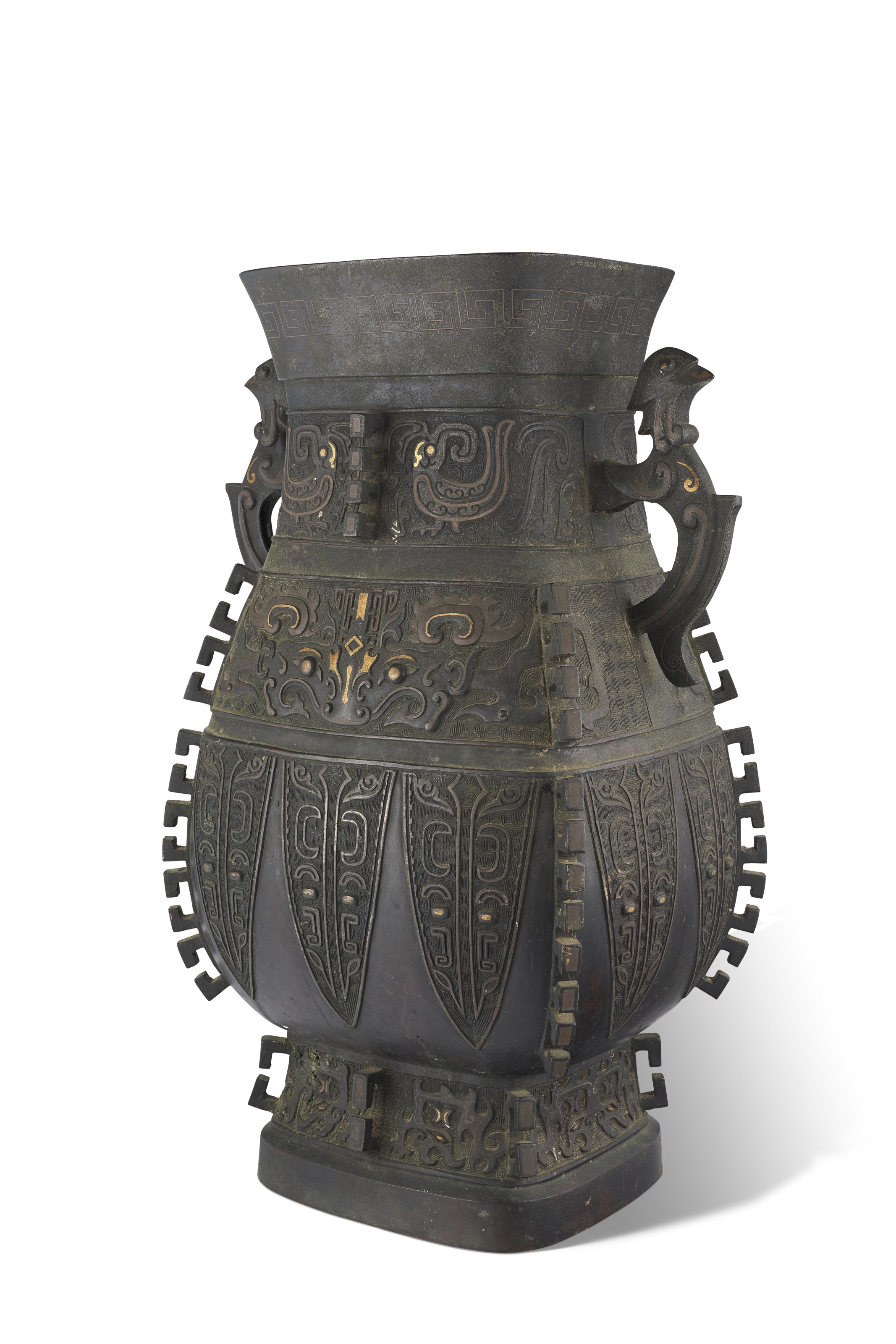 清十八/十九世紀銅嵌金饕餮紋方壺, 18TH-19TH CENTURY | Christie's