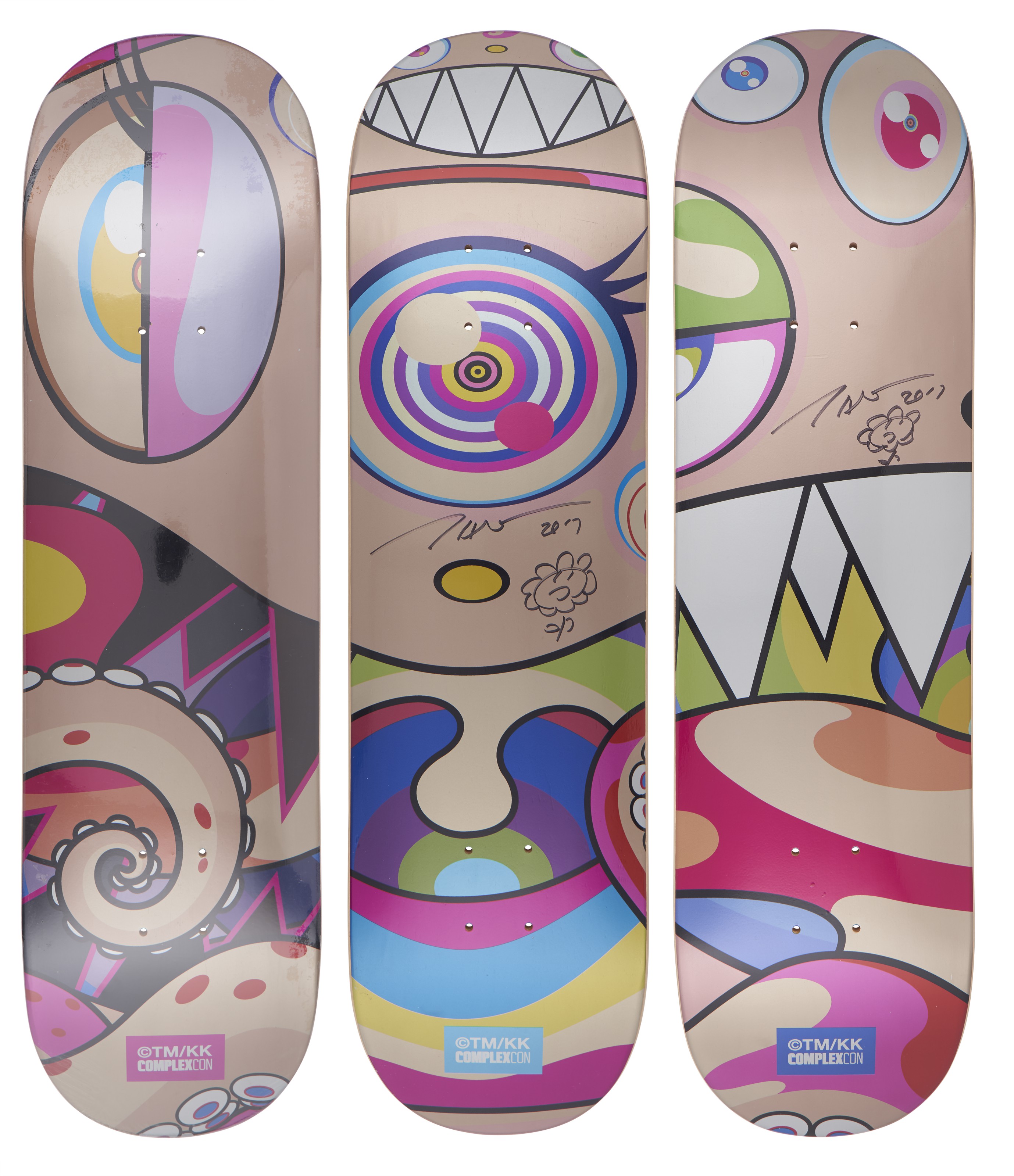 草間彌生 Yellow Trees Skateboard Triptych 3枚 草間彌生Yayoi Kusama