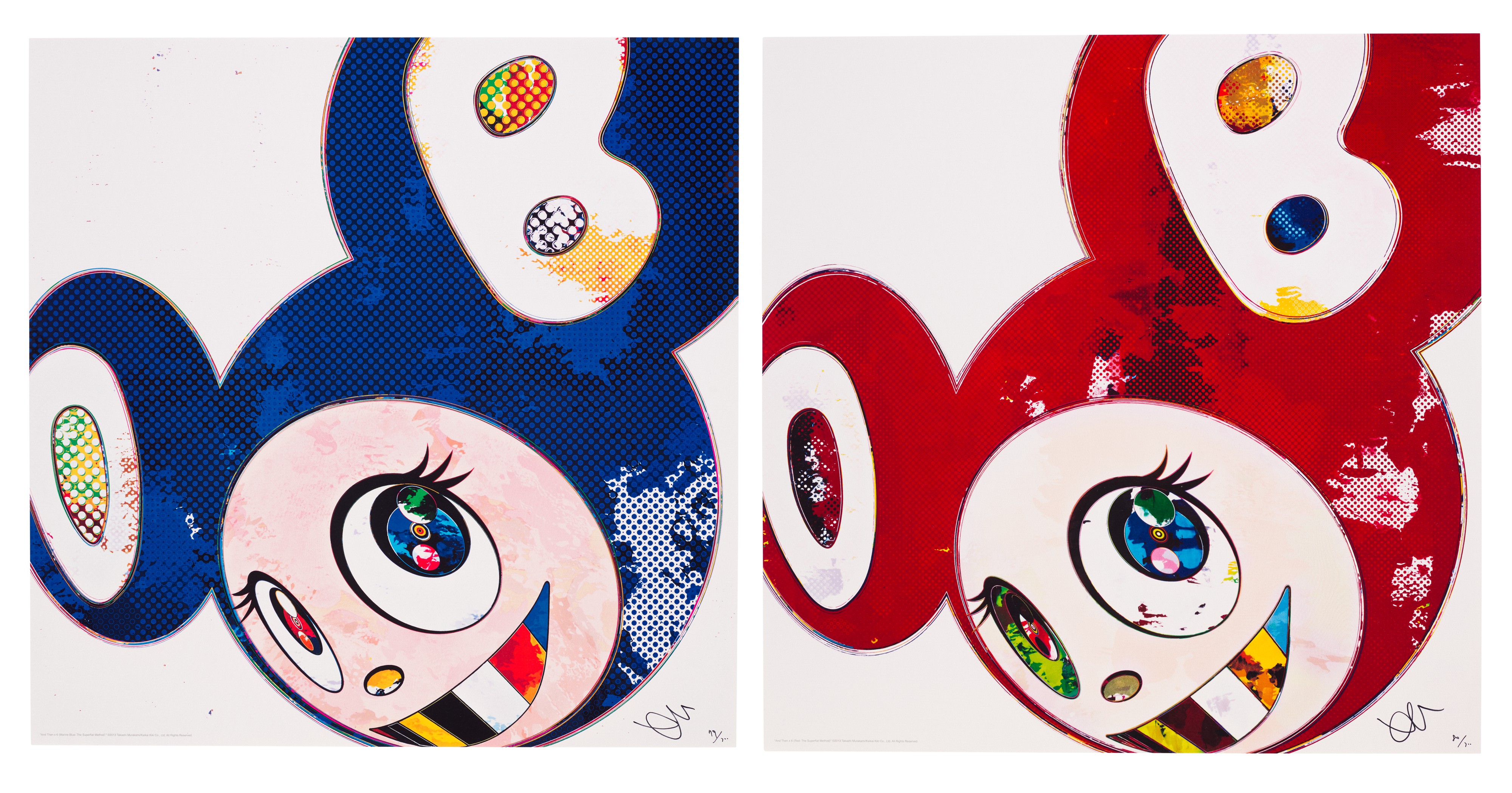 TAKASHI MURAKAMI (B. 1962), And Then x 6 (Marine Blue: The