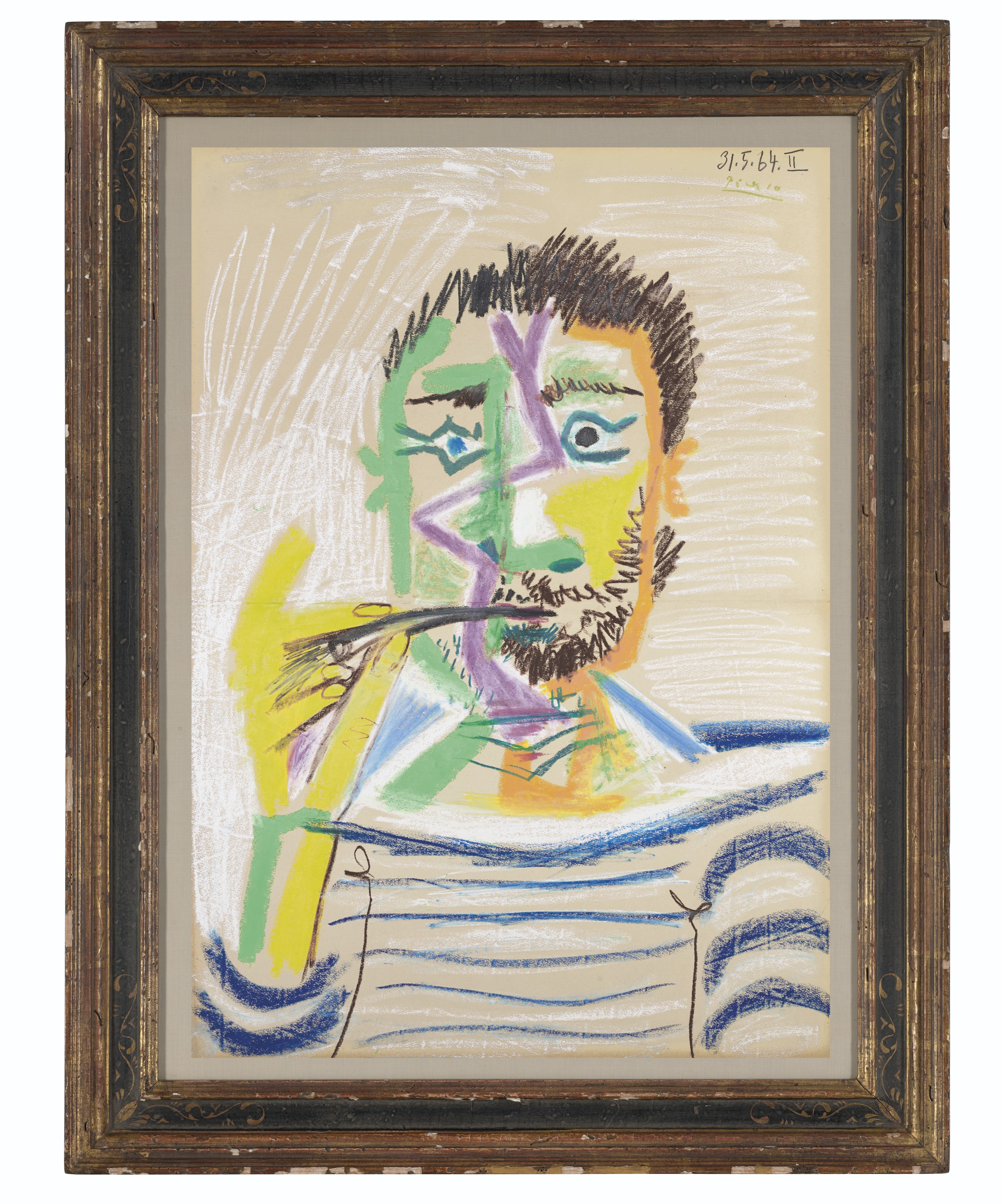 最高級のスーパー d'homme Buste (1881-1973), Picasso Pablo à cigarette la 絵画