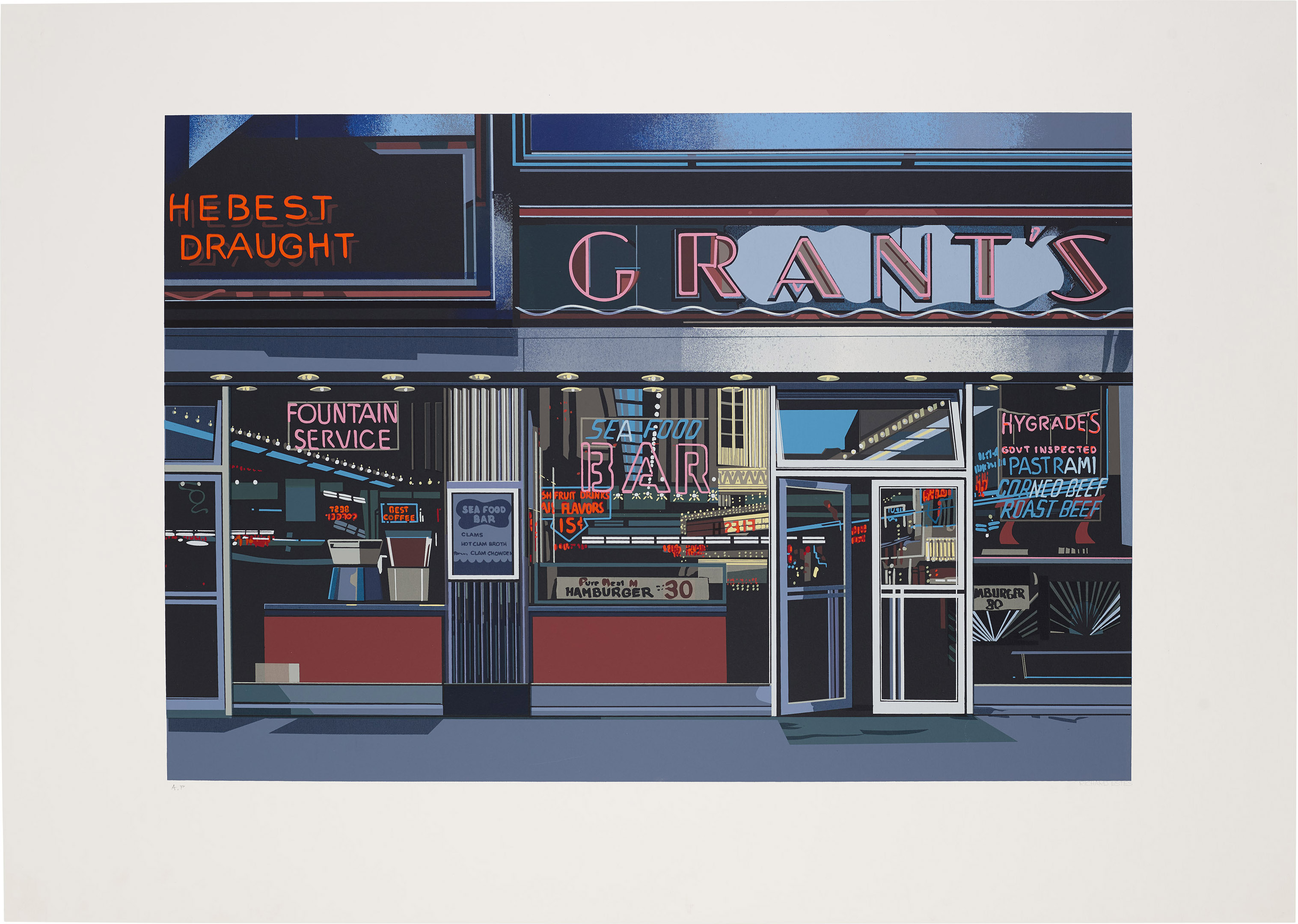 RICHARD ESTES (B. 1932), Grant's, from: Urban Landscapes I