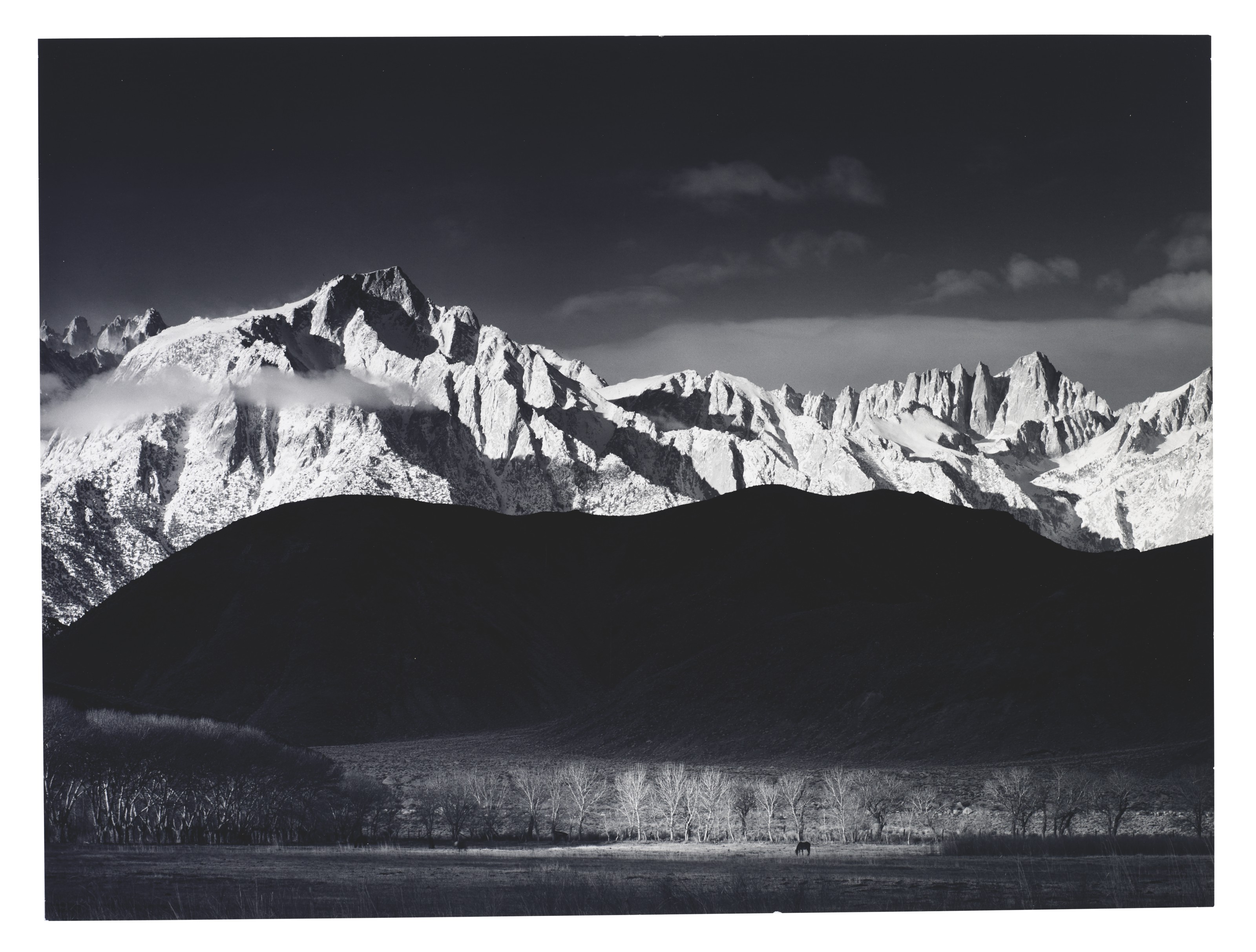 ANSEL ADAMS (1902–1984), Winter Sunrise, Sierra Nevada, 1944