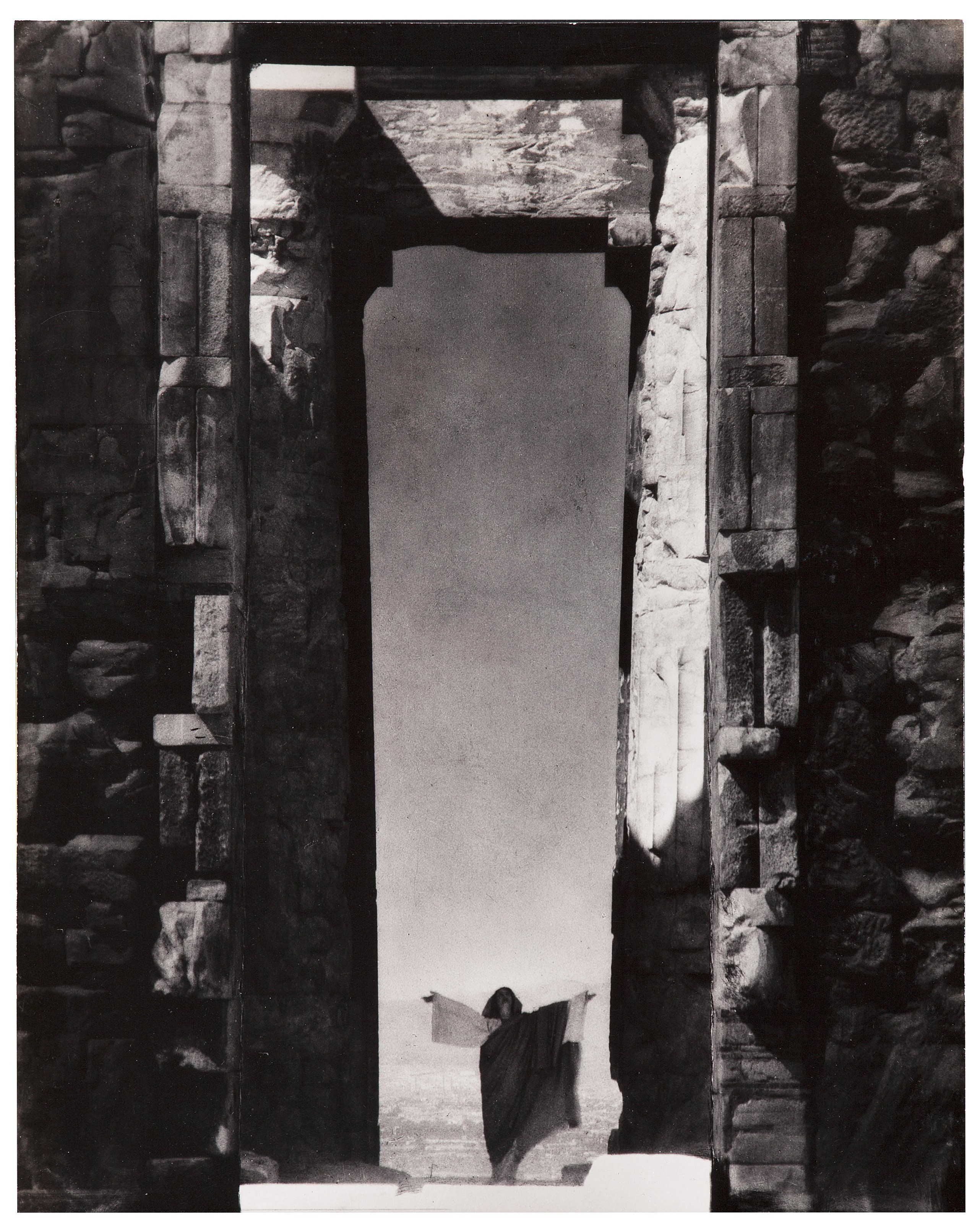 Catalog image of Isadora Duncan at the Portal of the Parthenon, 1921