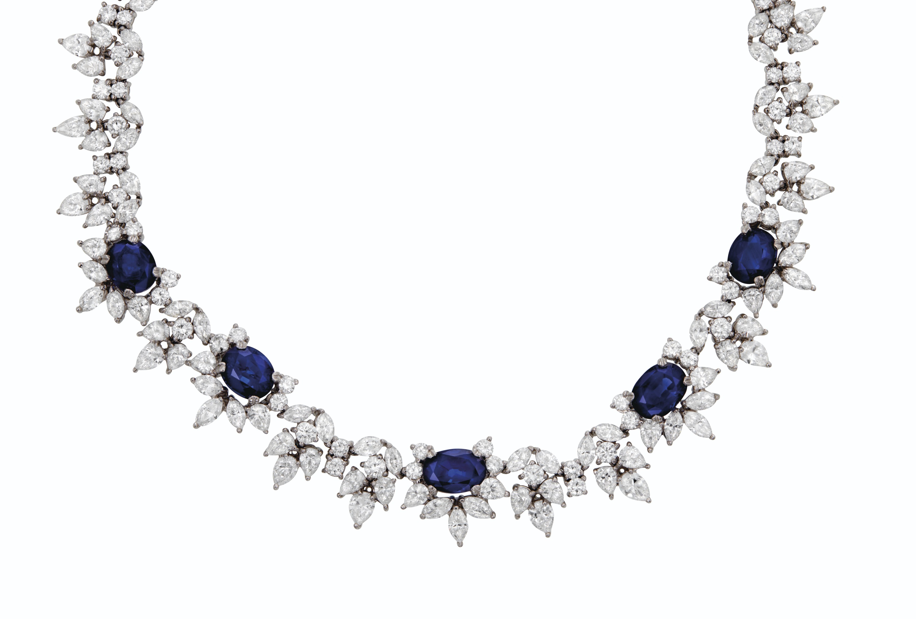 SAPPHIRE AND DIAMOND NECKLACE