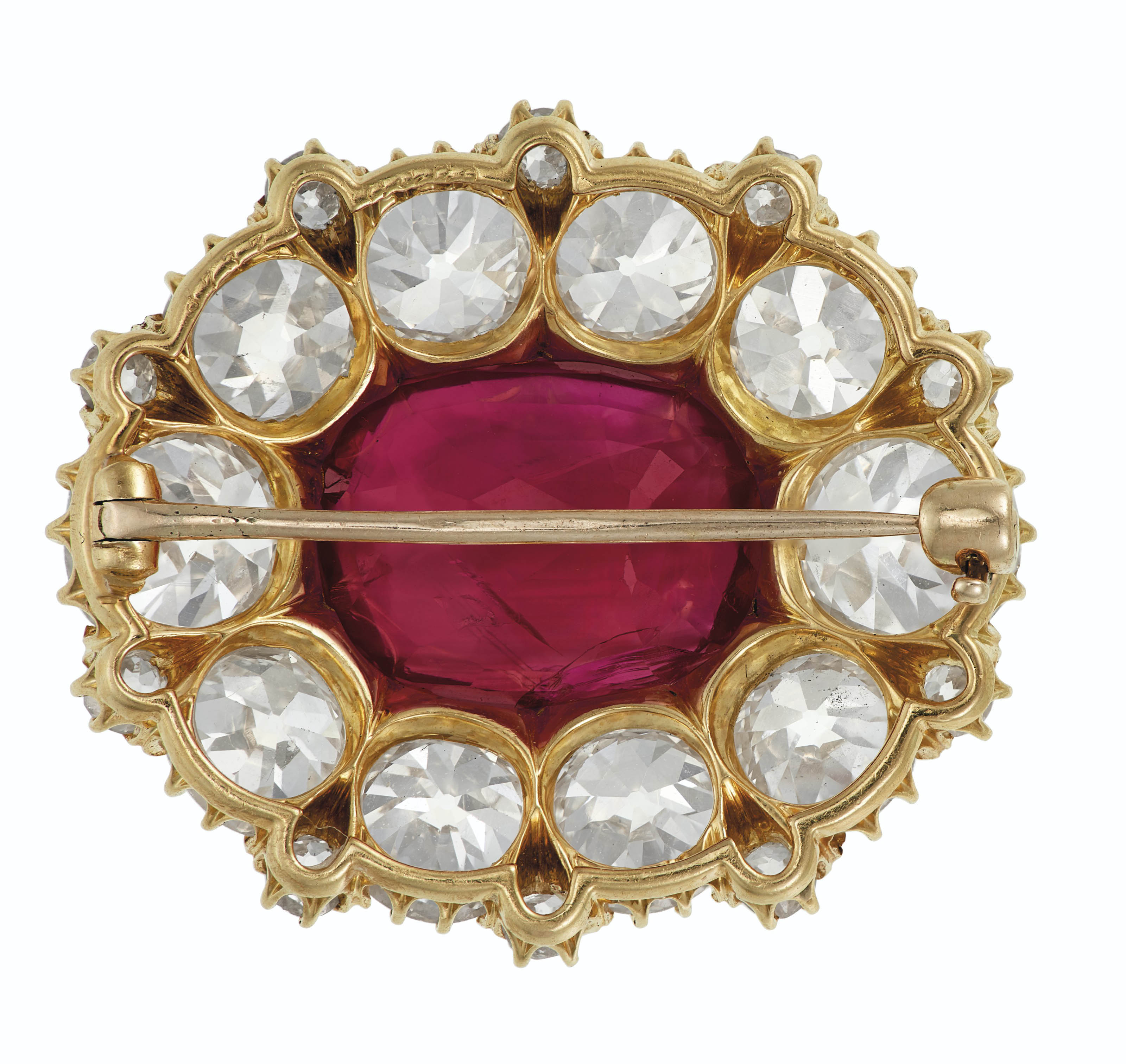 ANTIQUE RUBY AND DIAMOND BROOCH Christie's