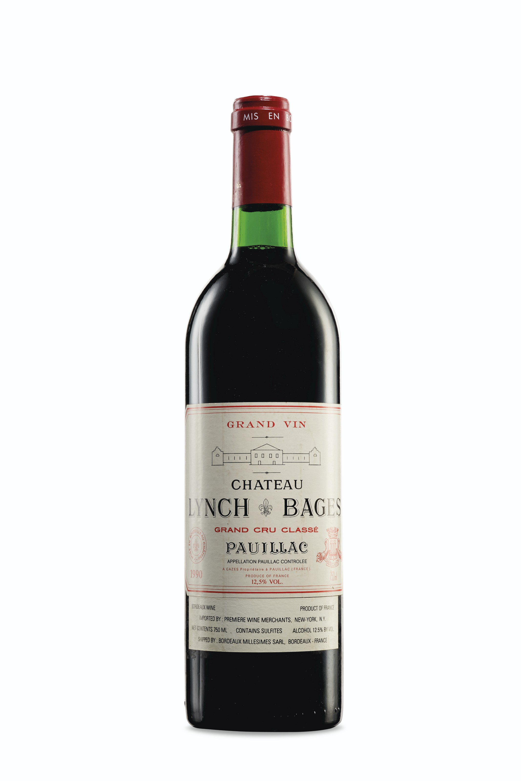 Château Lynch-Bages 1990, Pauillac, 5ème cru classéSlightly bin-soiled ...