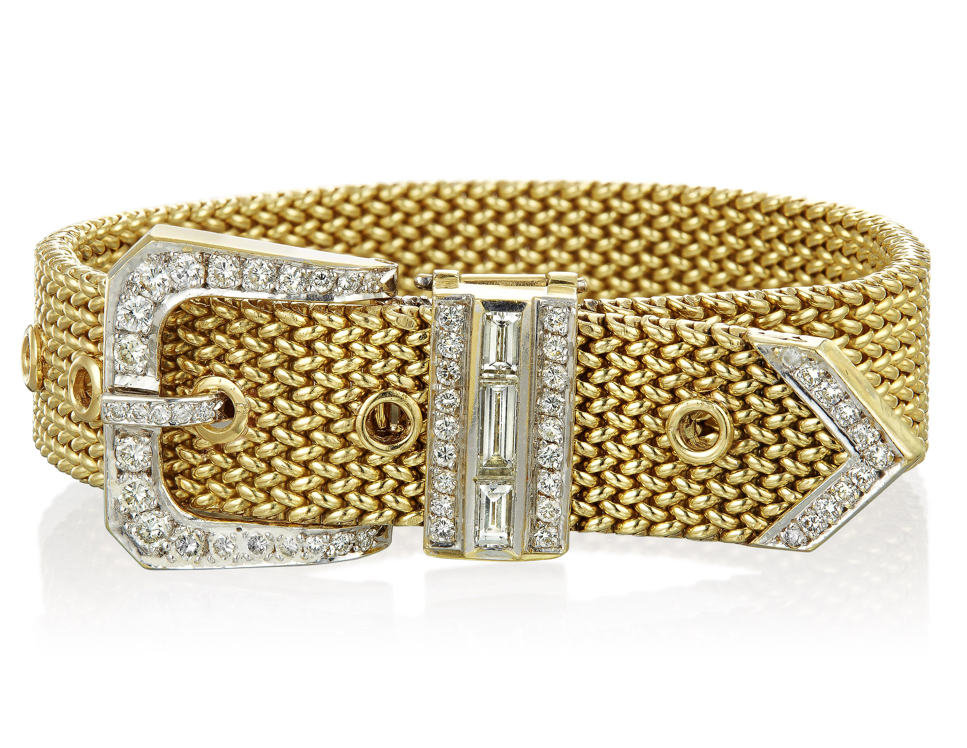 DIAMOND AND GOLD BUCKLE BRACELET, Christie’s