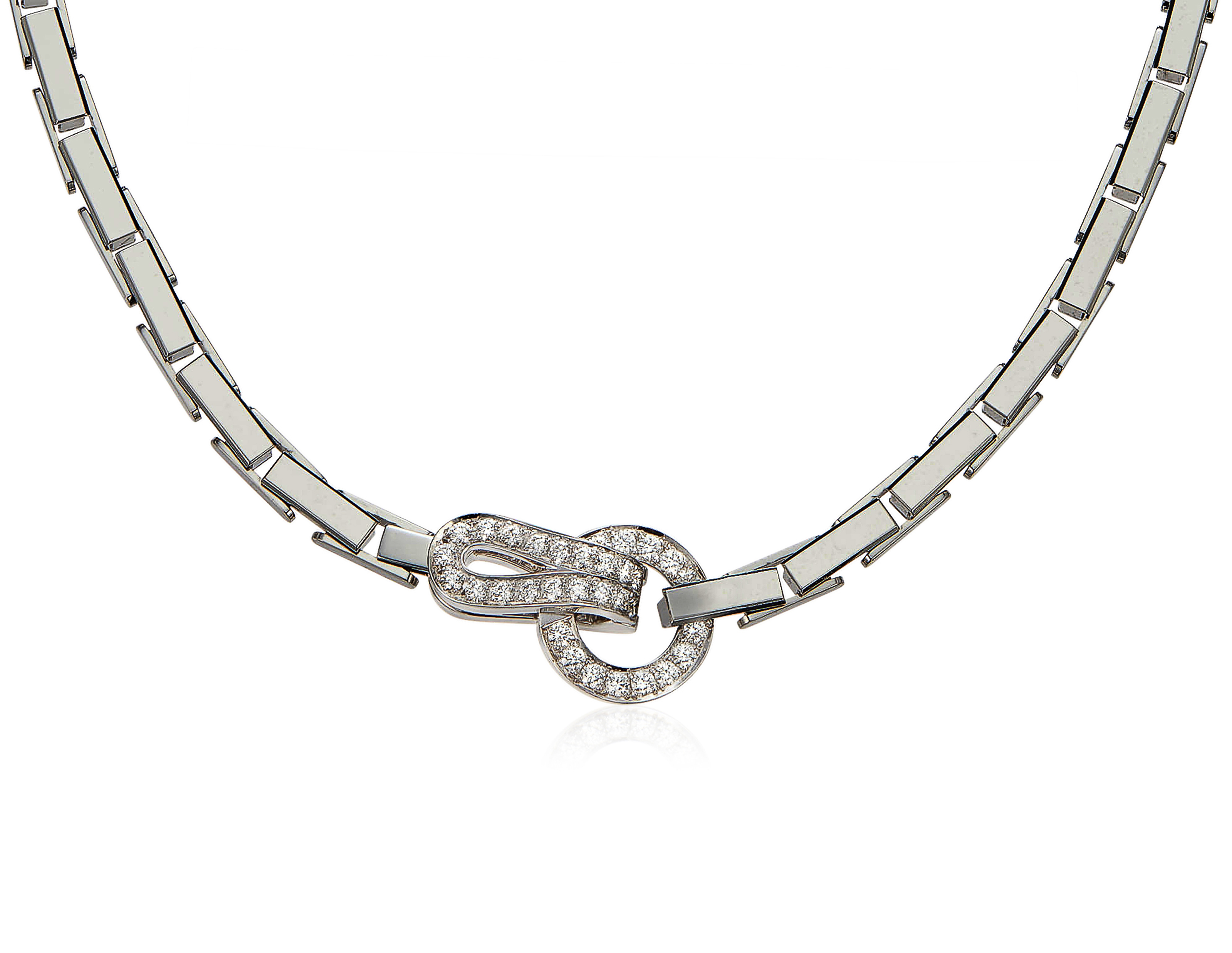 cartier agrafe diamond necklace