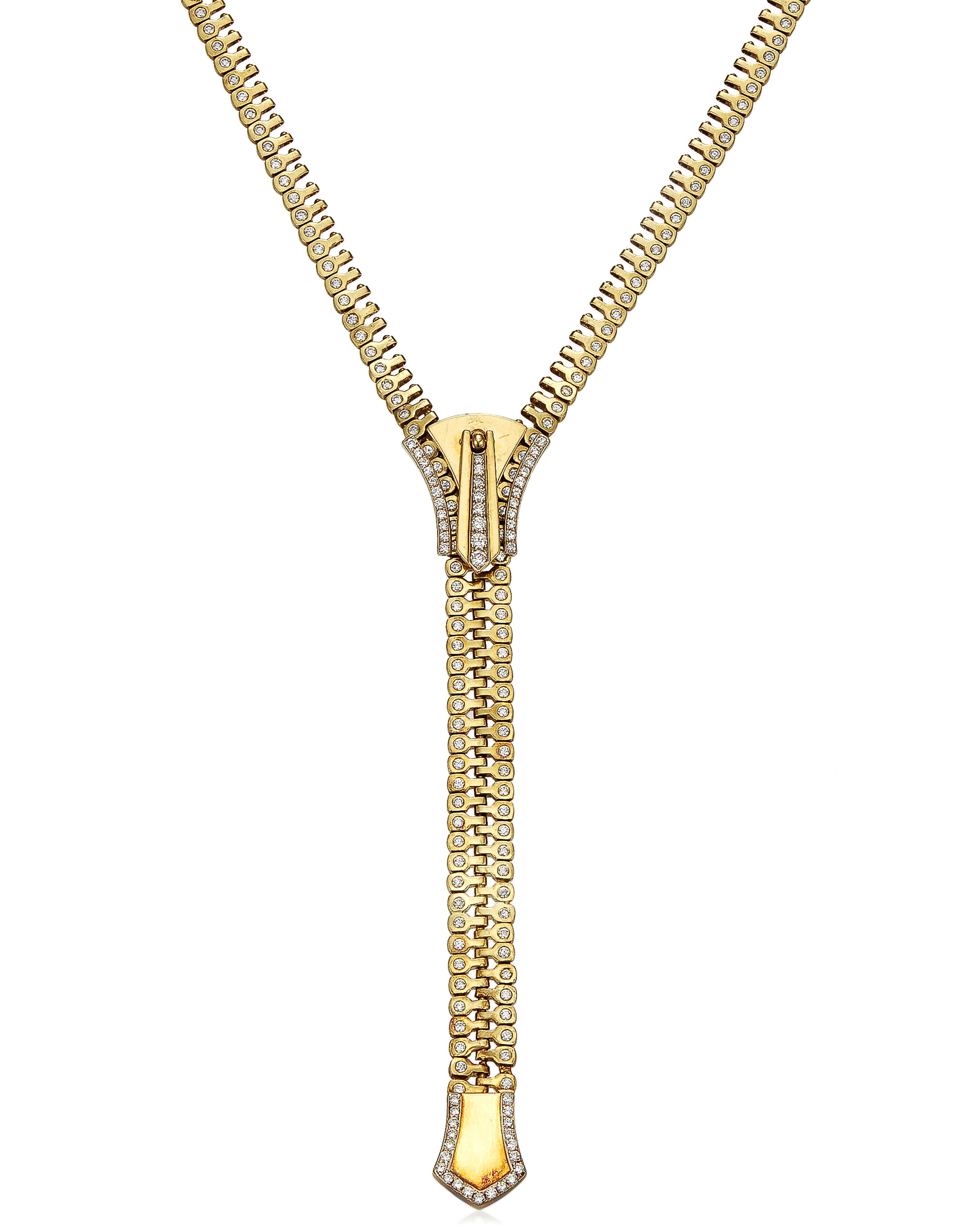 アクセサリー MASU COFFIN ZIPPER NECKLACE SINGLE(GOLD) GOLD AND DIAMOND ZIPPER NECKLACE, | Christie's