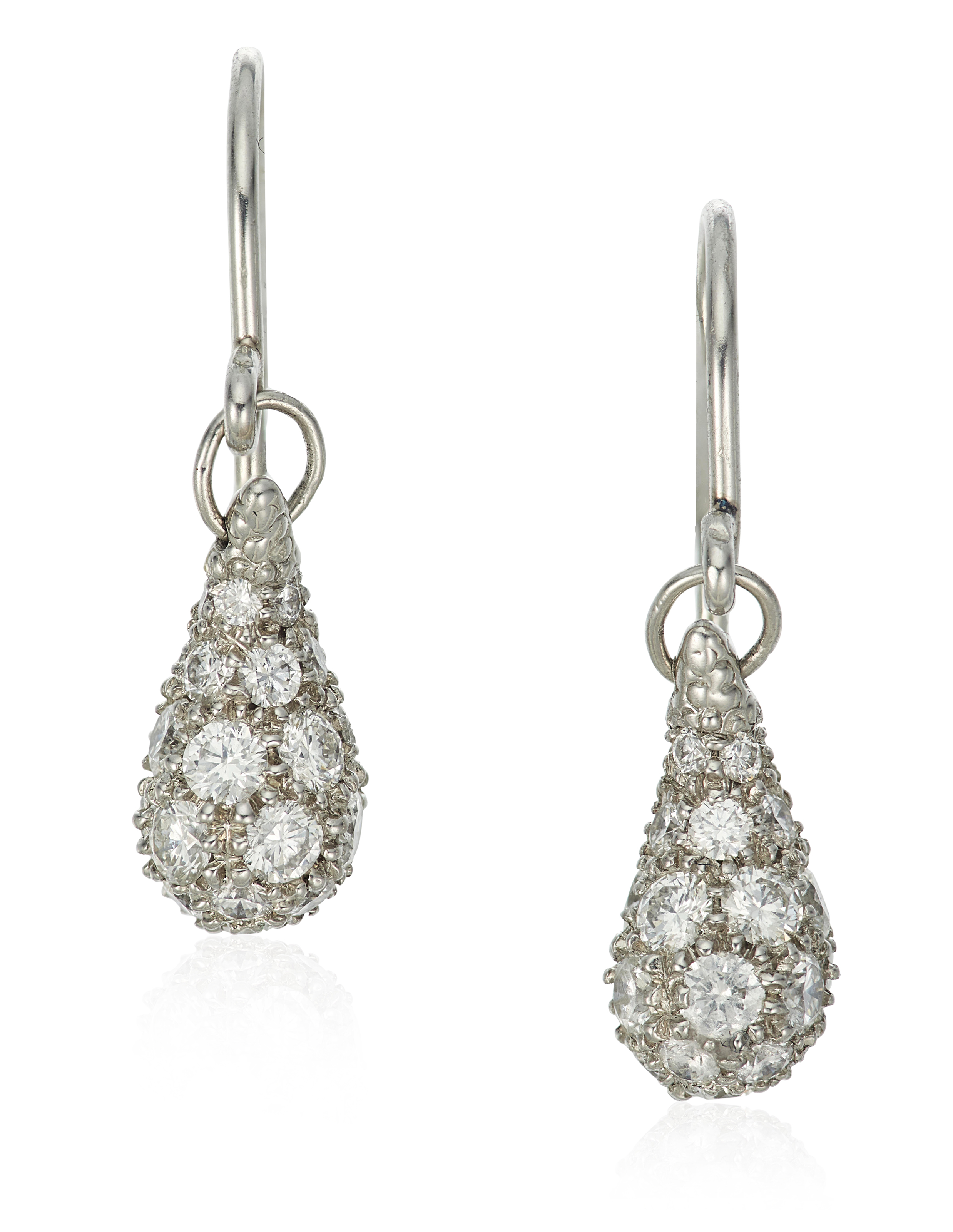 TIFFANY CO. ELSA PERETTI DIAMOND DROP EARRINGS
