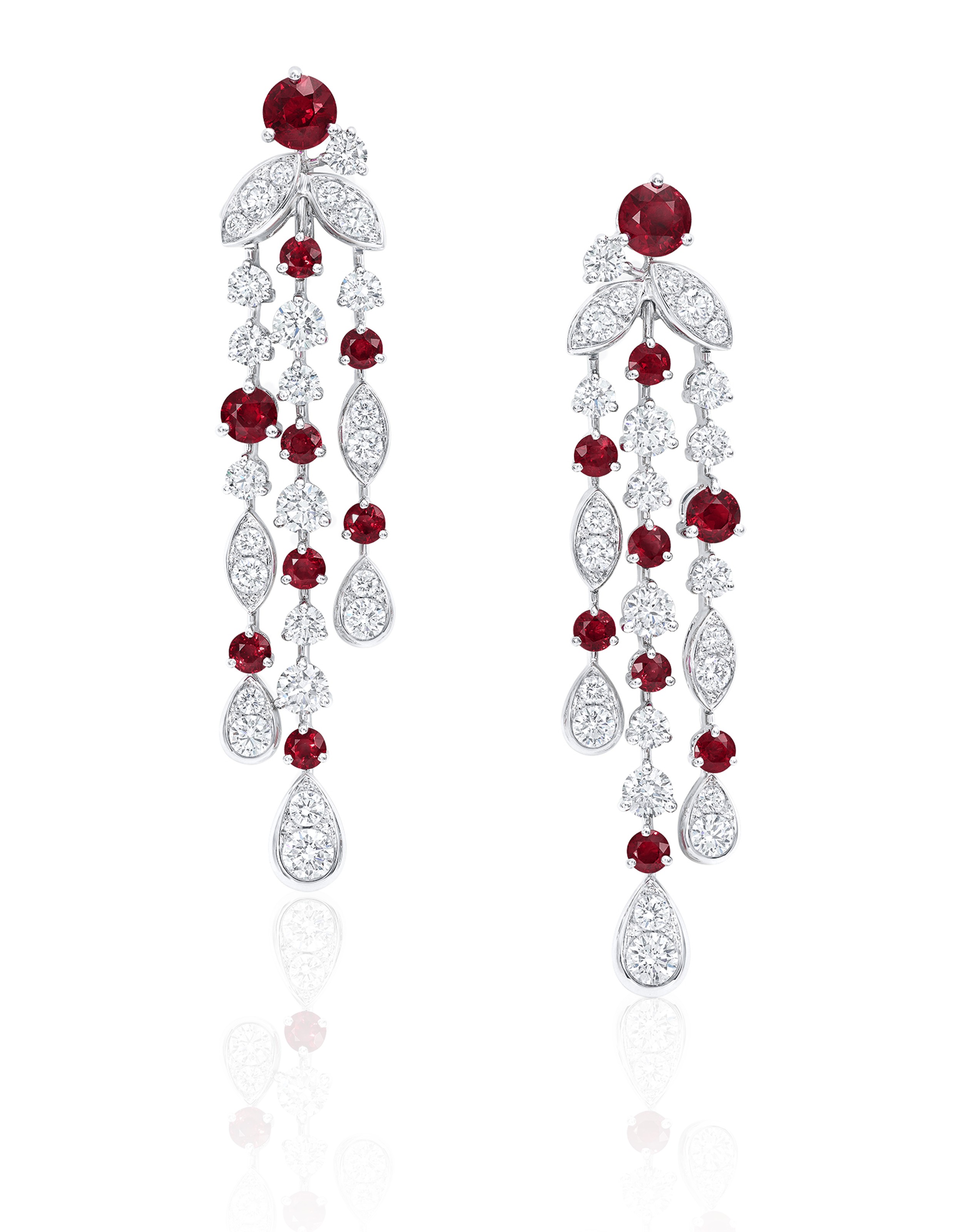 GRAFF RUBY AND DIAMOND RHYTHM EARRINGS Christie s