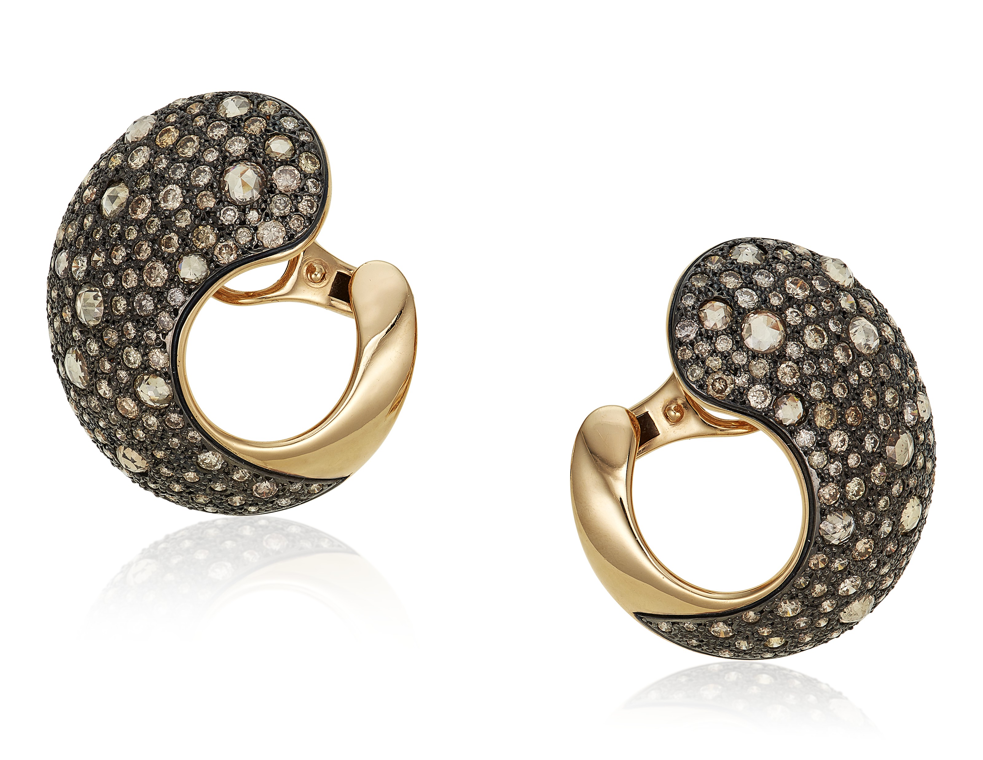 Chocolate diamond earings clearance