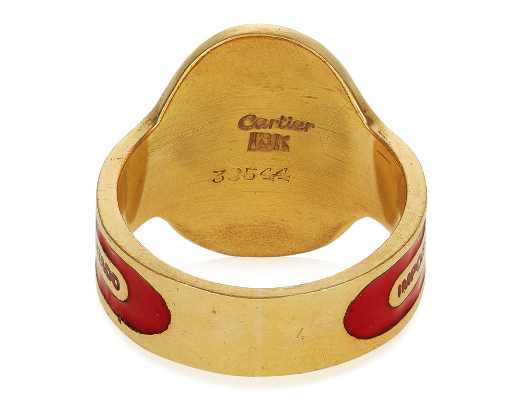 CARTIER ENAMEL CIGAR BAND RING, Christie’s