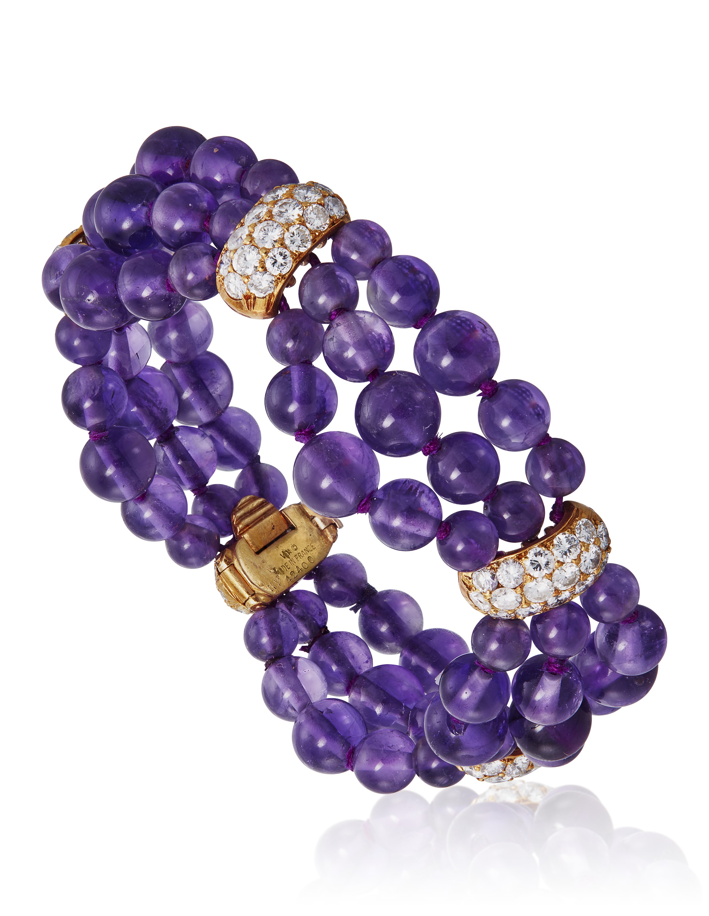 VAN CLEEF & ARPELS AMETHYST AND DIAMOND BRACELET, | Christie's