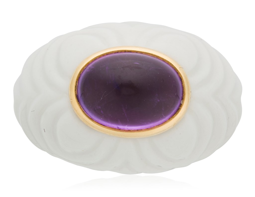 Bulgari Amethyst Chandra Ring Christie S Bvlgari mother of pearl inlay 18k yellow gold circular ring size 52 380444 →. christie s