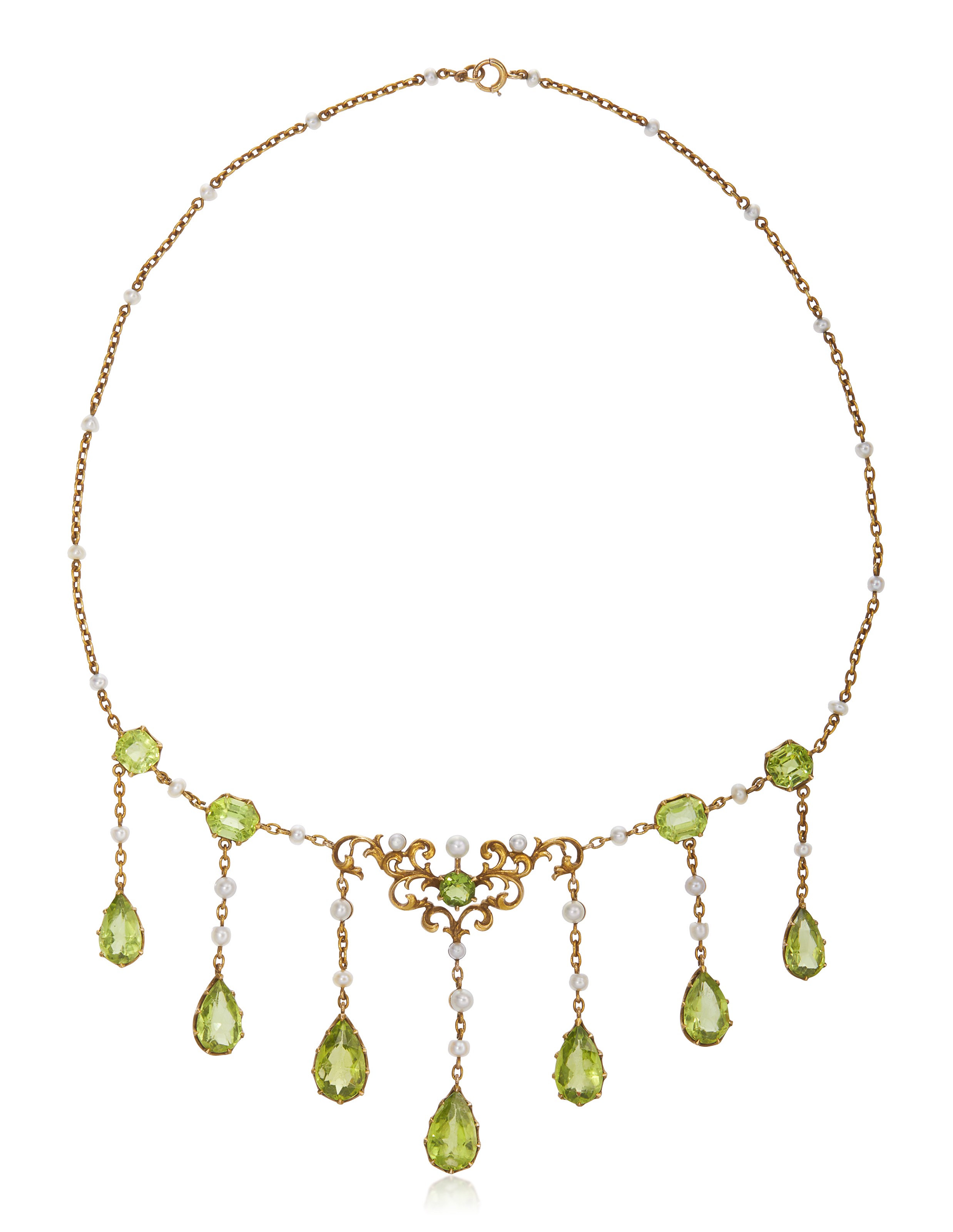 ANTIQUE PERIDOT AND SEED PEARL NECKLACE, Christie’s