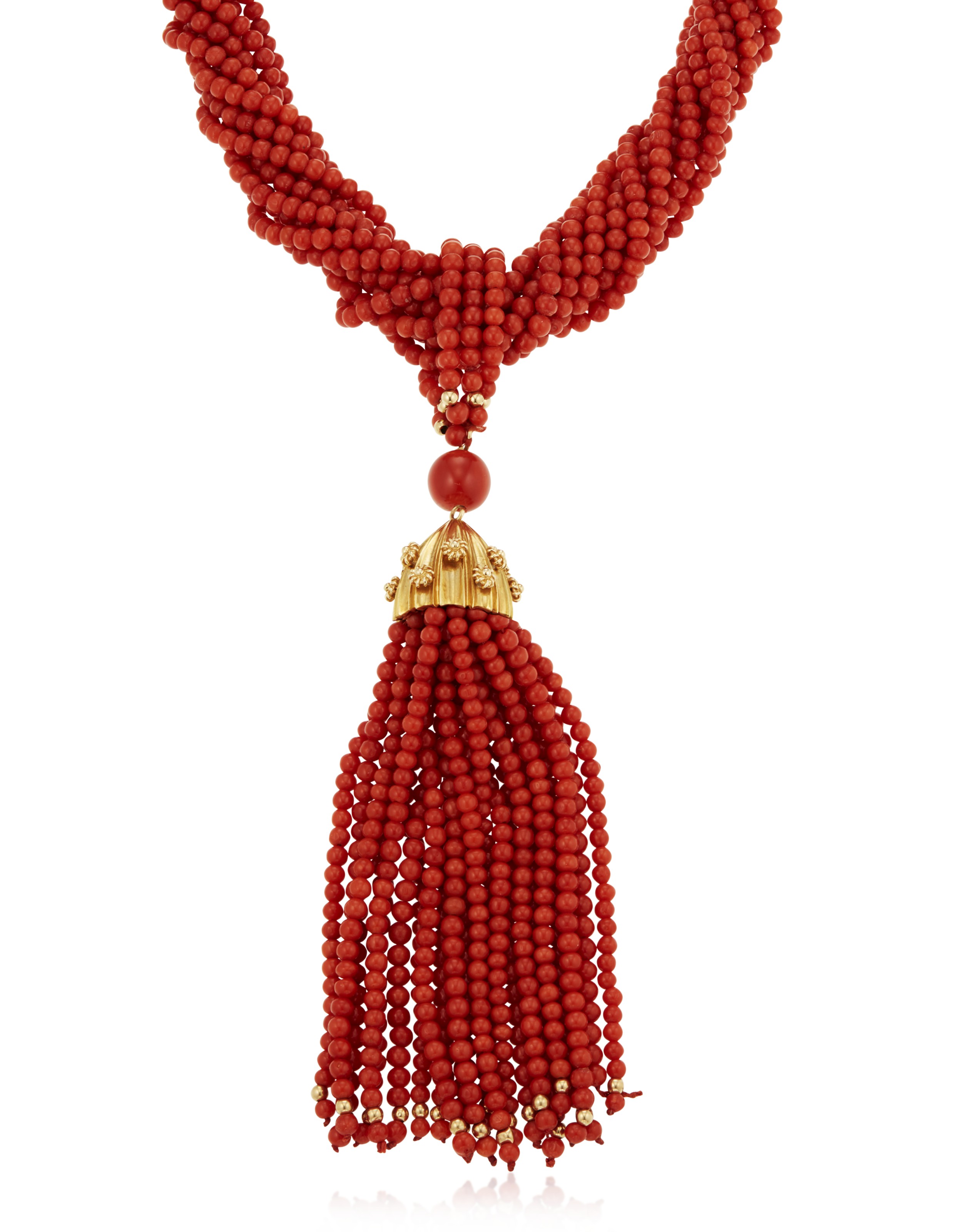 CORAL BEAD AND GOLD NECKLACE, Christie’s