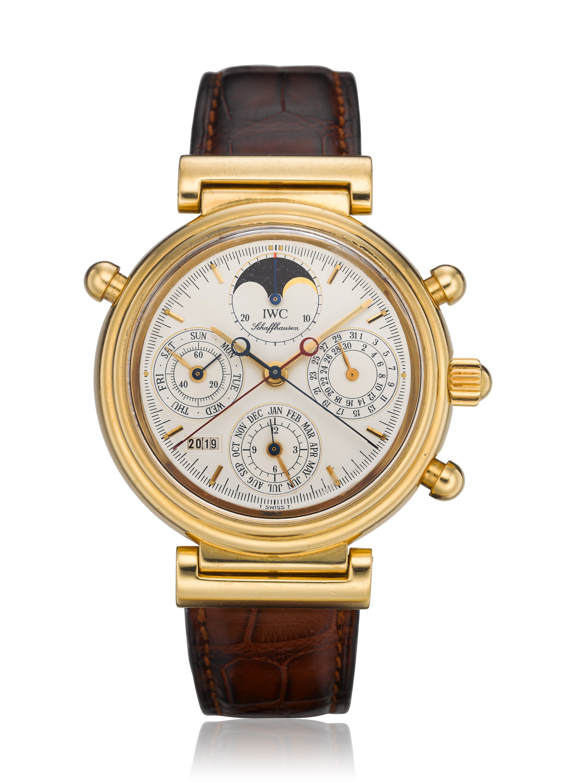 IWC DA VINCI RATRAPANTE PERPETUAL CALENDAR 18K GOLD REF 3751