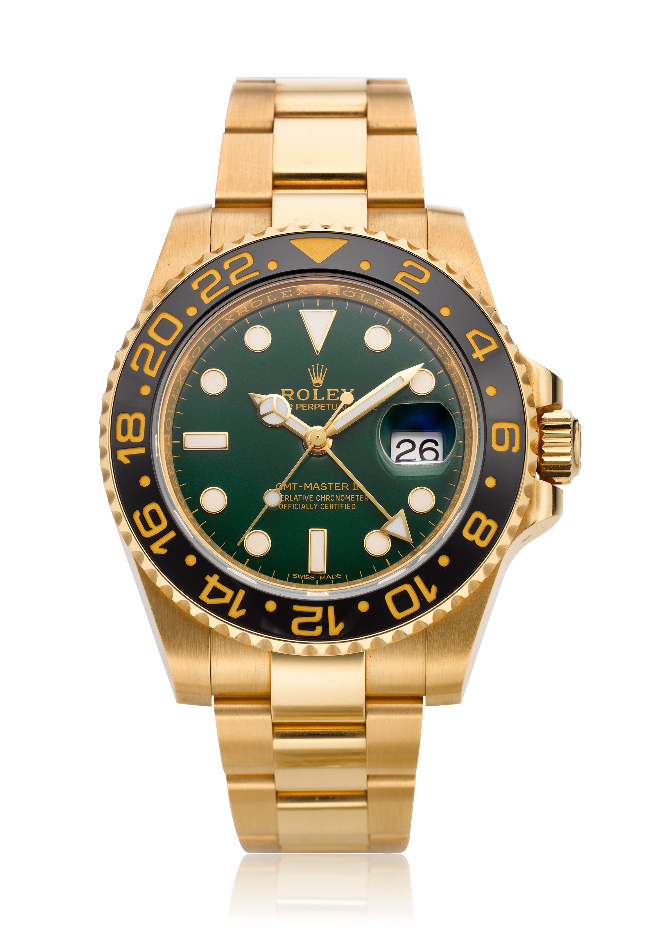 ROLEX, GMTMASTER II, 18K GOLD, REF. 116718LN, Christie’s