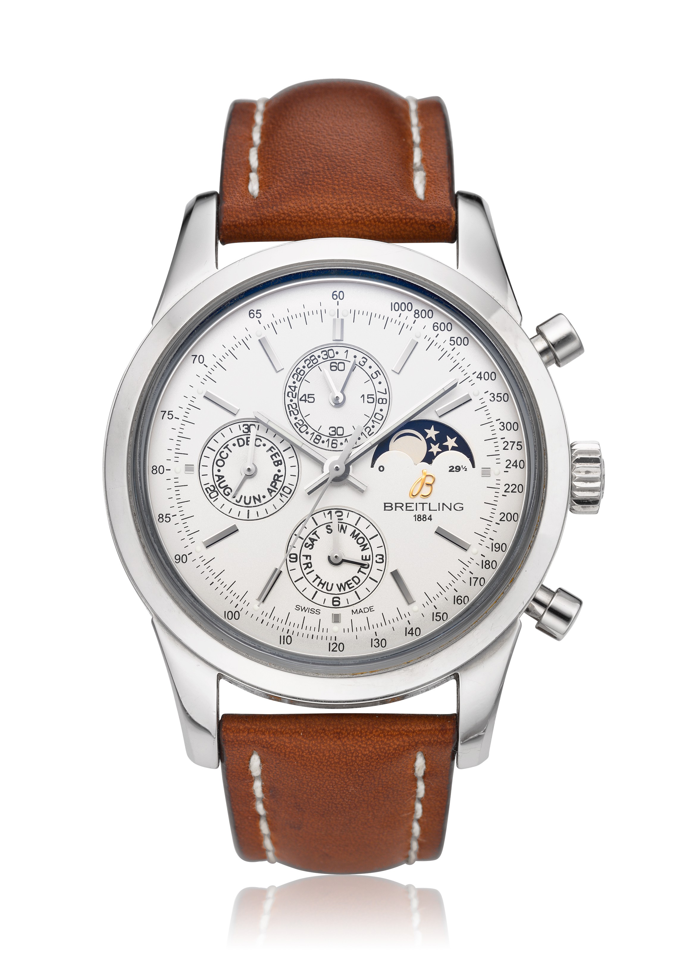 BREITLING TRANSOCEAN 1461 CALENDAR CHRONOGRAPH MOON PHASES REF. A19310